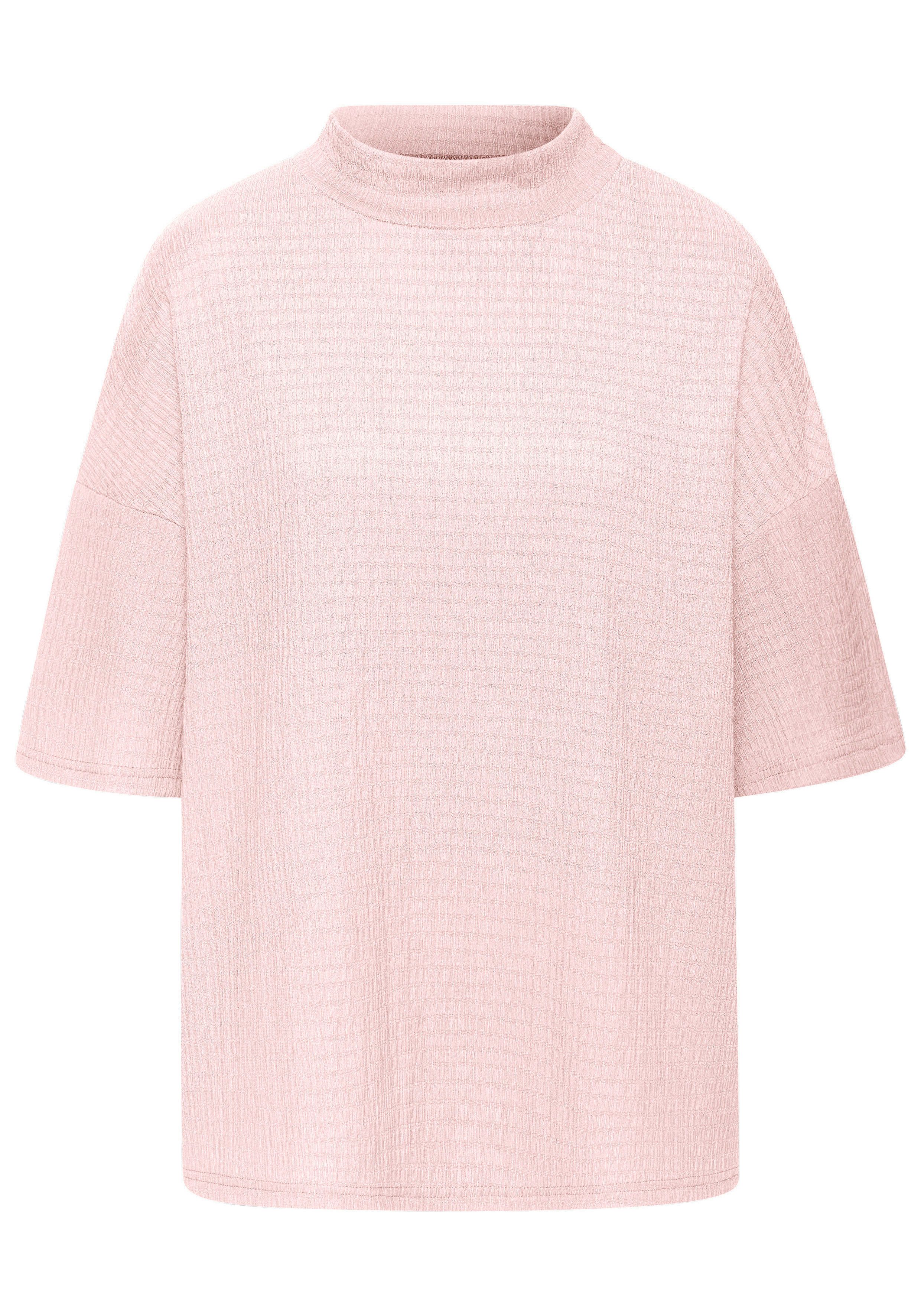 LASCANA Kurzarmshirt mit Stehkragen aus bügelfreier günstig online kaufen