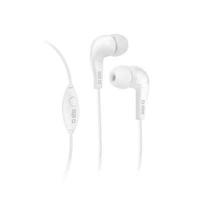 Anruffunktion weiß 3,5mm Klinkenstecker SBS In Ear Kopfhörer mit Kabel 