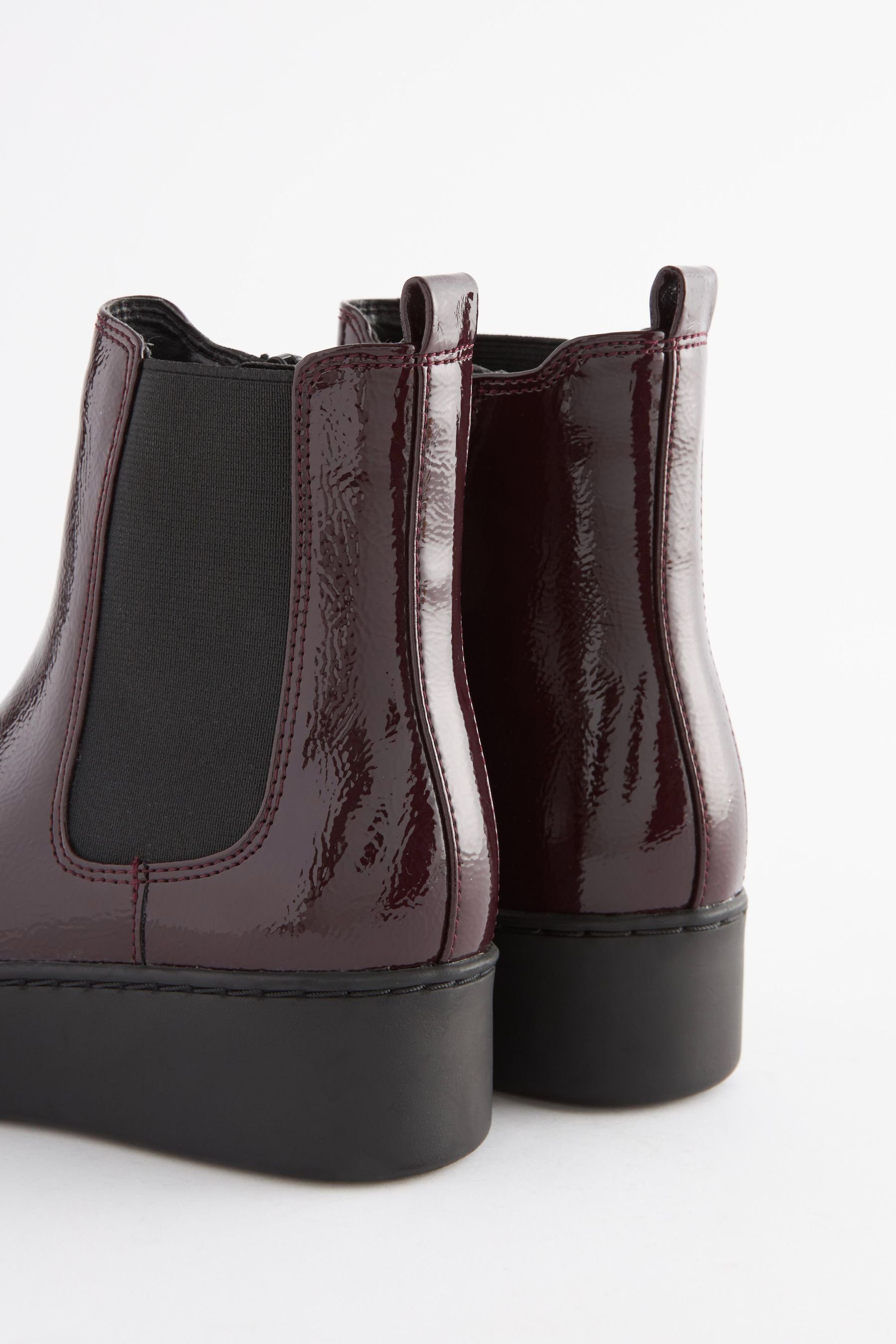 Keilstiefelette mit (1-tlg) Next Keilabsatz Red Stiefel Burgundy