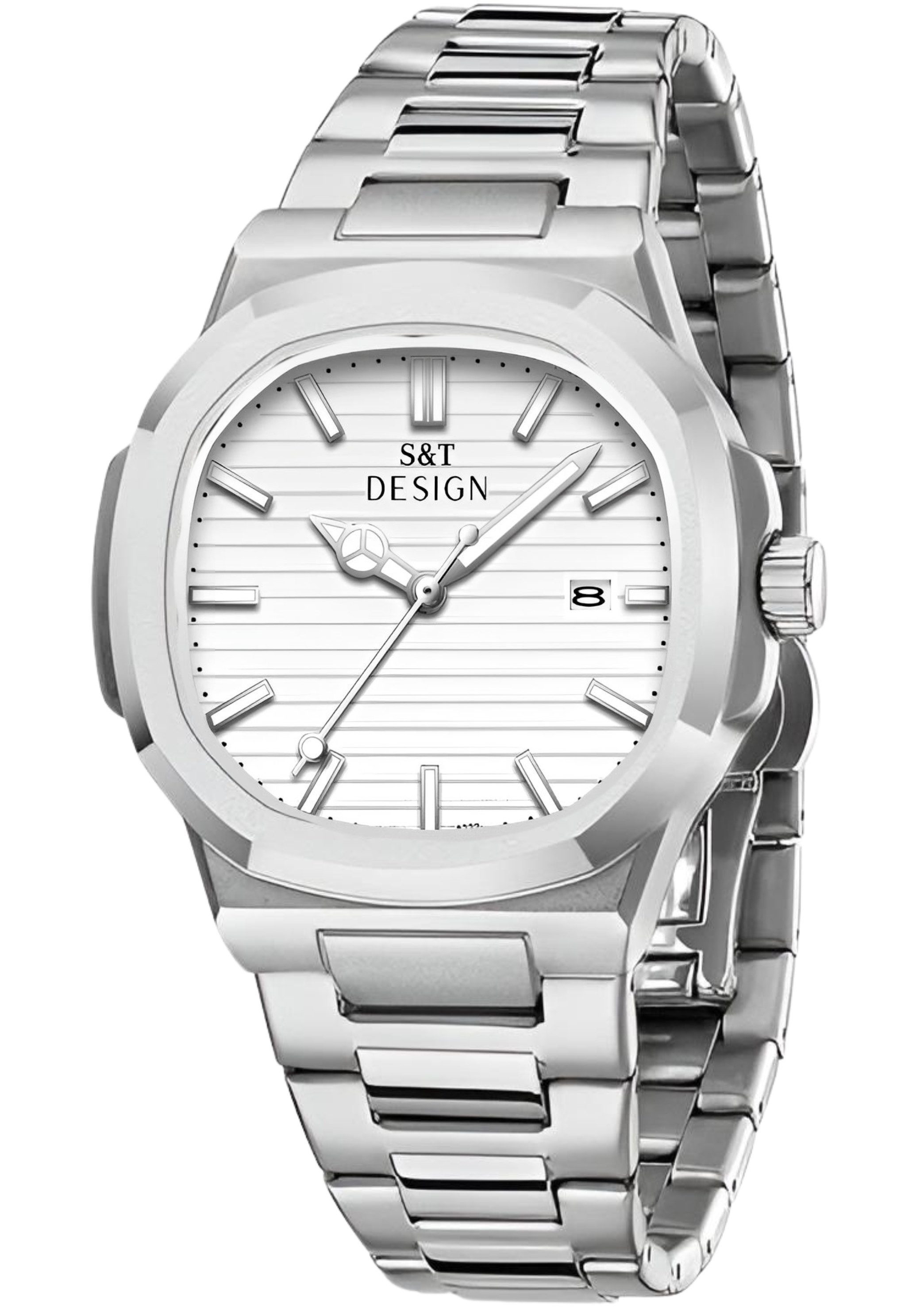 S&T Design Quarzuhr Herren Uhr Edelstahl Armbanduhr Herrenuhr, (Geschenkebo günstig online kaufen