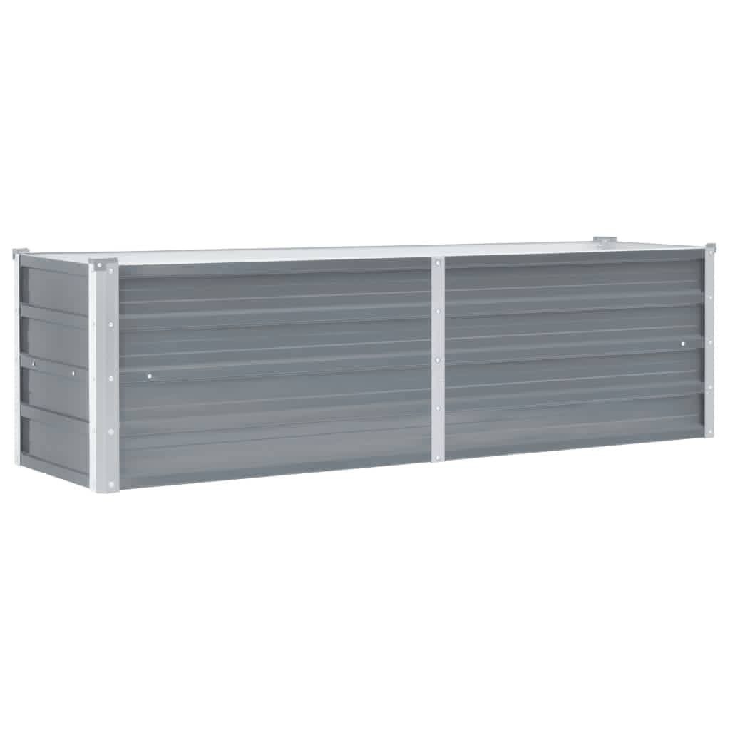 vidaXL Hochbeet, Garten-Hochbeet Verzinkter Stahl 160x40x45 cm Grau