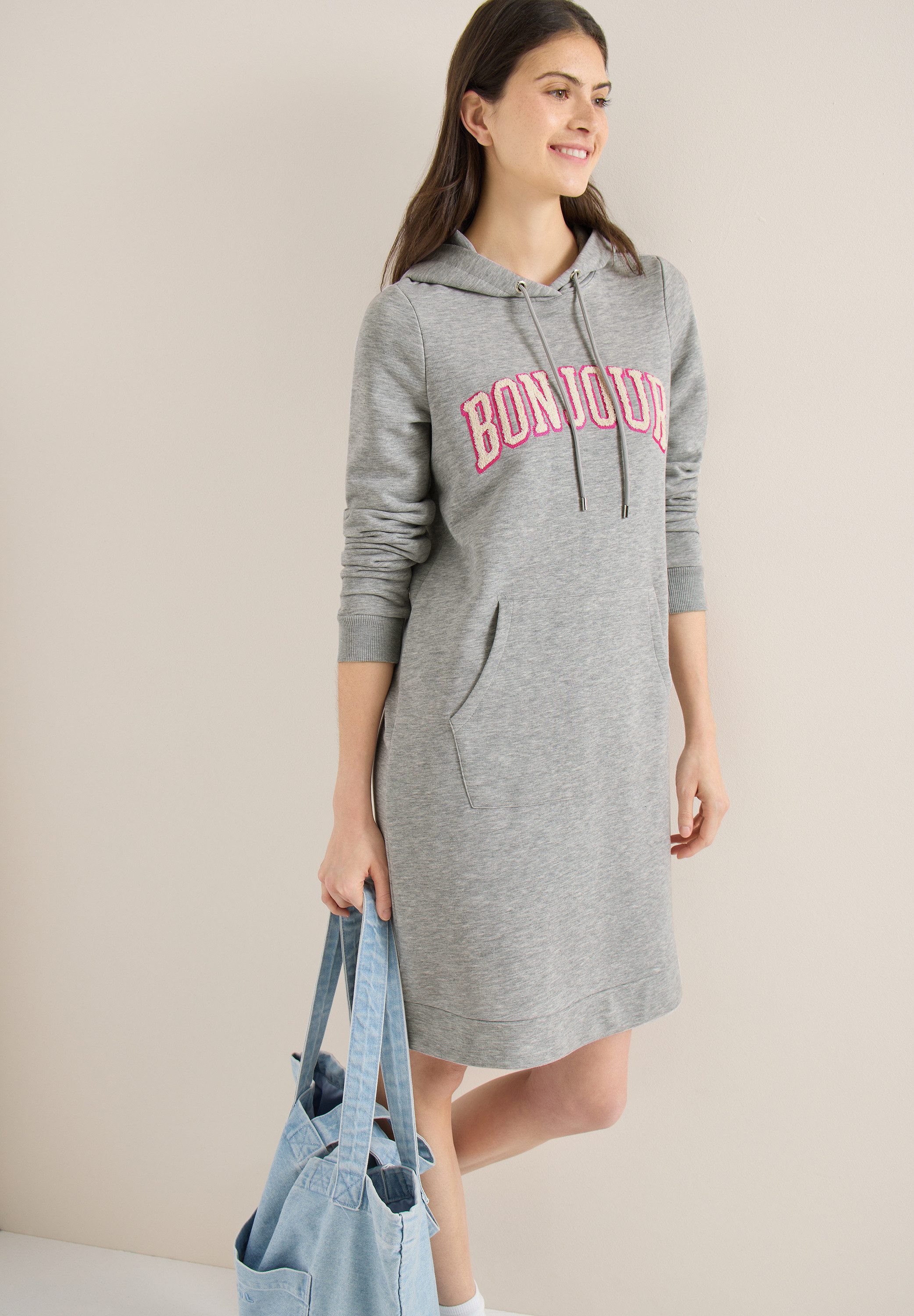 CECIL Sweatkleid mit Kapuze