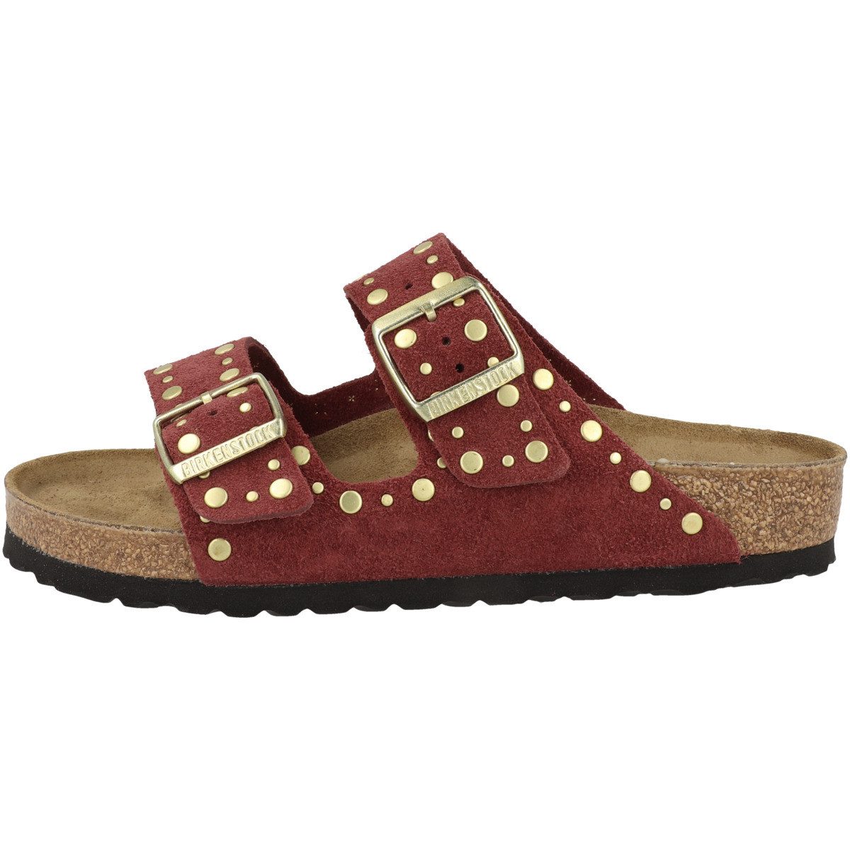 Birkenstock Arizona Rivet Veloursleder normal Damen Sandale Sandaletten, So günstig online kaufen