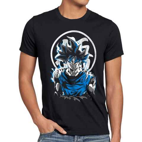 style3 Print-Shirt Herren T-Shirt Super Saiyan God Blue vegeta dragon drache evolution db ball