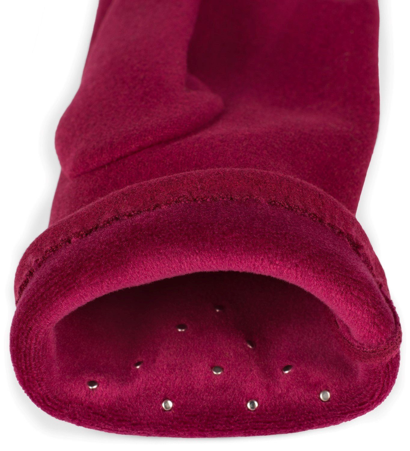 styleBREAKER Fleecehandschuhe Touchscreen Handschuhe und Strass Perlen mit Bordeaux-Rot