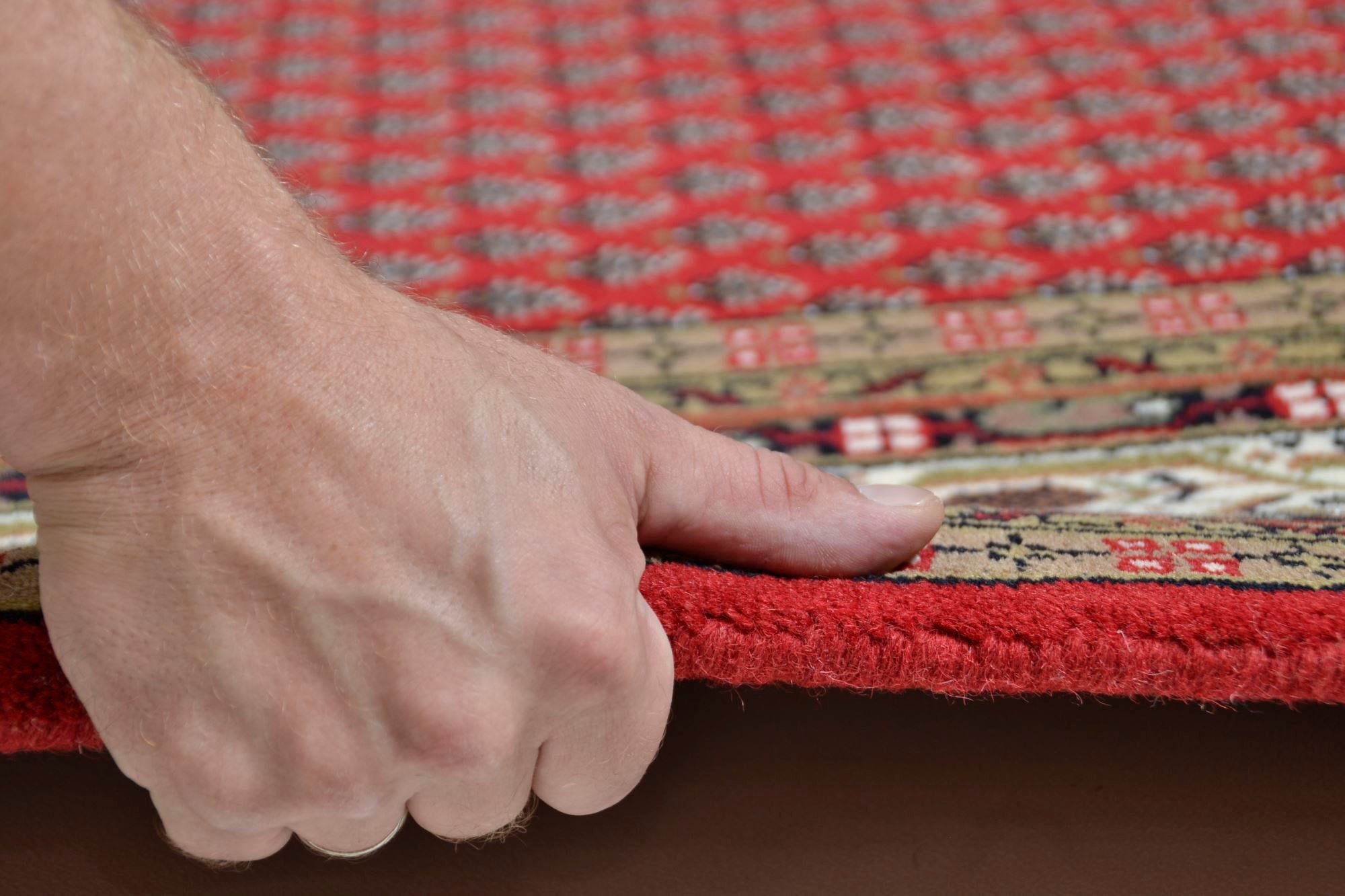 THEKO Läufer Chandi Mir, rechteckig, Höhe: 12 mm, Teppich-Läufer, reine Wolle, handgeknüpft, mit Fransen