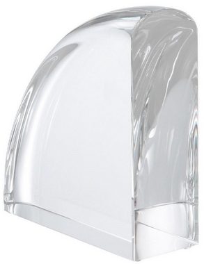 Casa Padrino Buchstütze Luxus Kristallglas Buchstützen Set 22 x 7,5 x H. 22,5 cm - Luxus Deko Accessoires