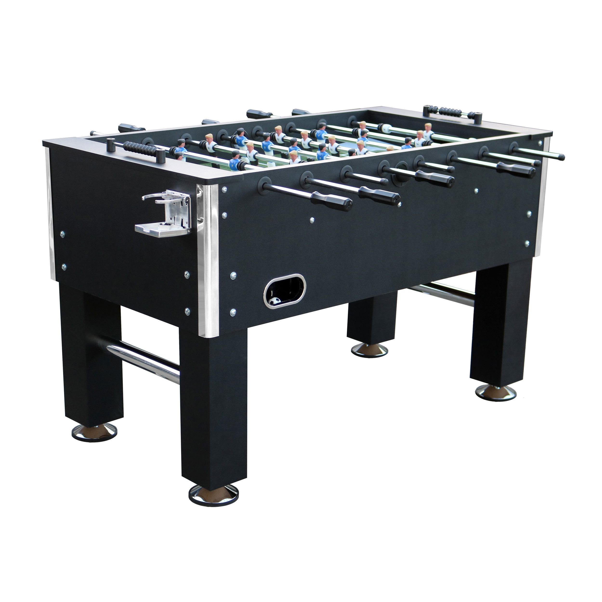 L.A. Sports Kickertisch Kicker Table 5“ Kickertisch Tischfußbal verchromte Spielstangen, besonders stabil, mit verchromten Elementen