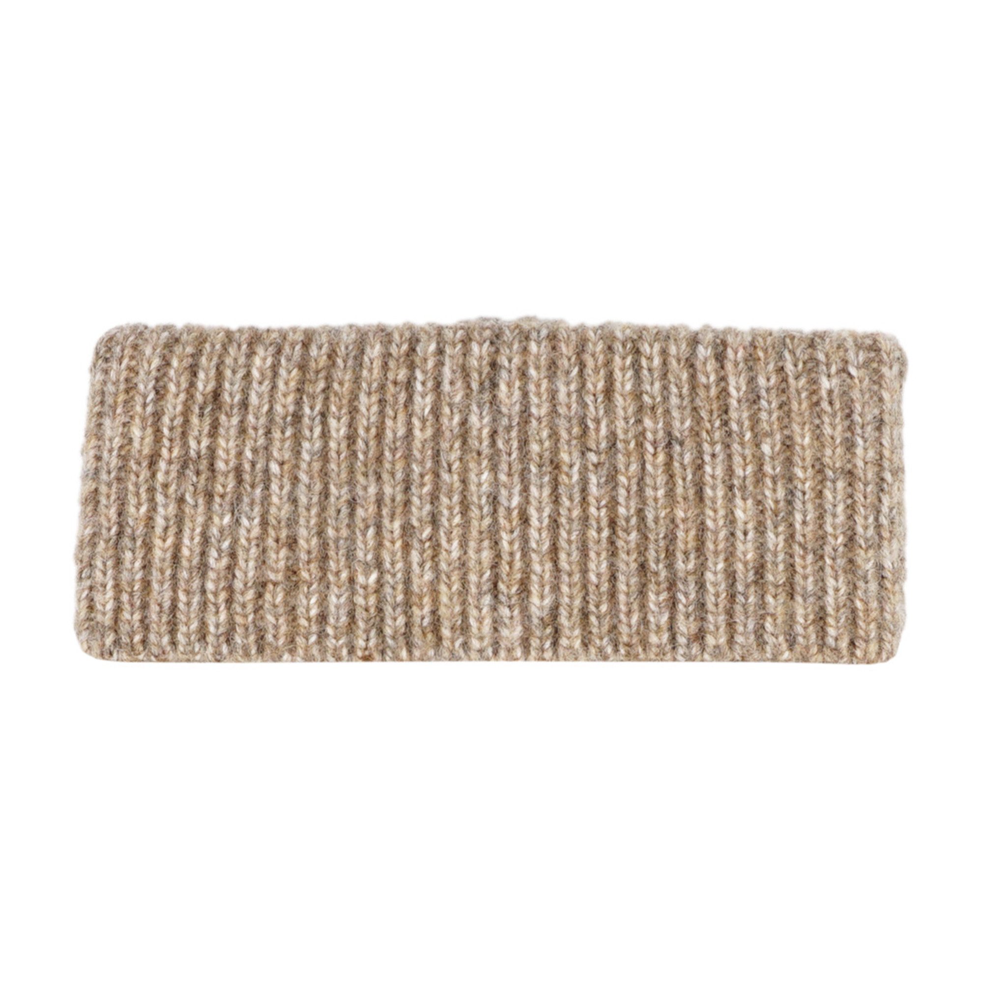 CAPO Stirnband Melange-Optik, Rippenstrick, Wollanteil