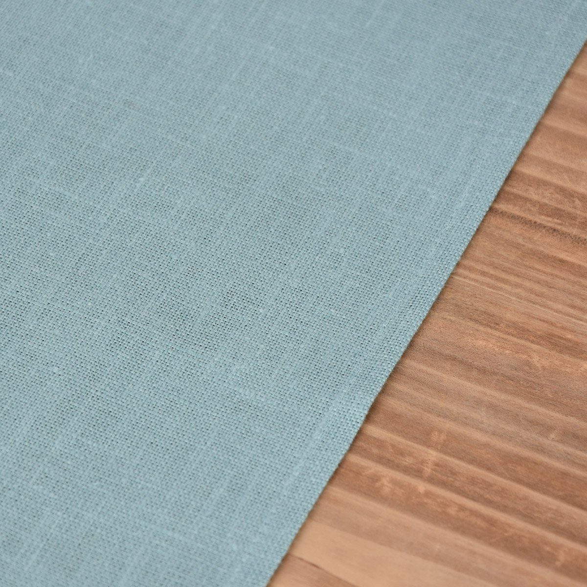 KARDELEN Tischläufer Erik aus 100% Leinen 1-lagig 47x150cm eisblau