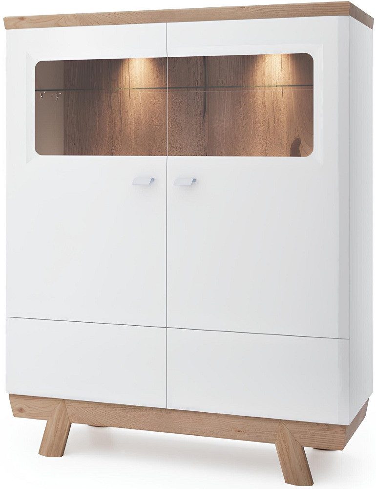 Xlmoebel Aktenschrank Vitrine Aktenschrank ASKB mit verstellbaren Regalböden (1-St., Aspen AS-KB) Hergestellt in Europa