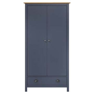 vidaXL Kleiderschrank Kleiderschrank mit 2 Türen Hill Range Grau 89x50x170cm Kiefer