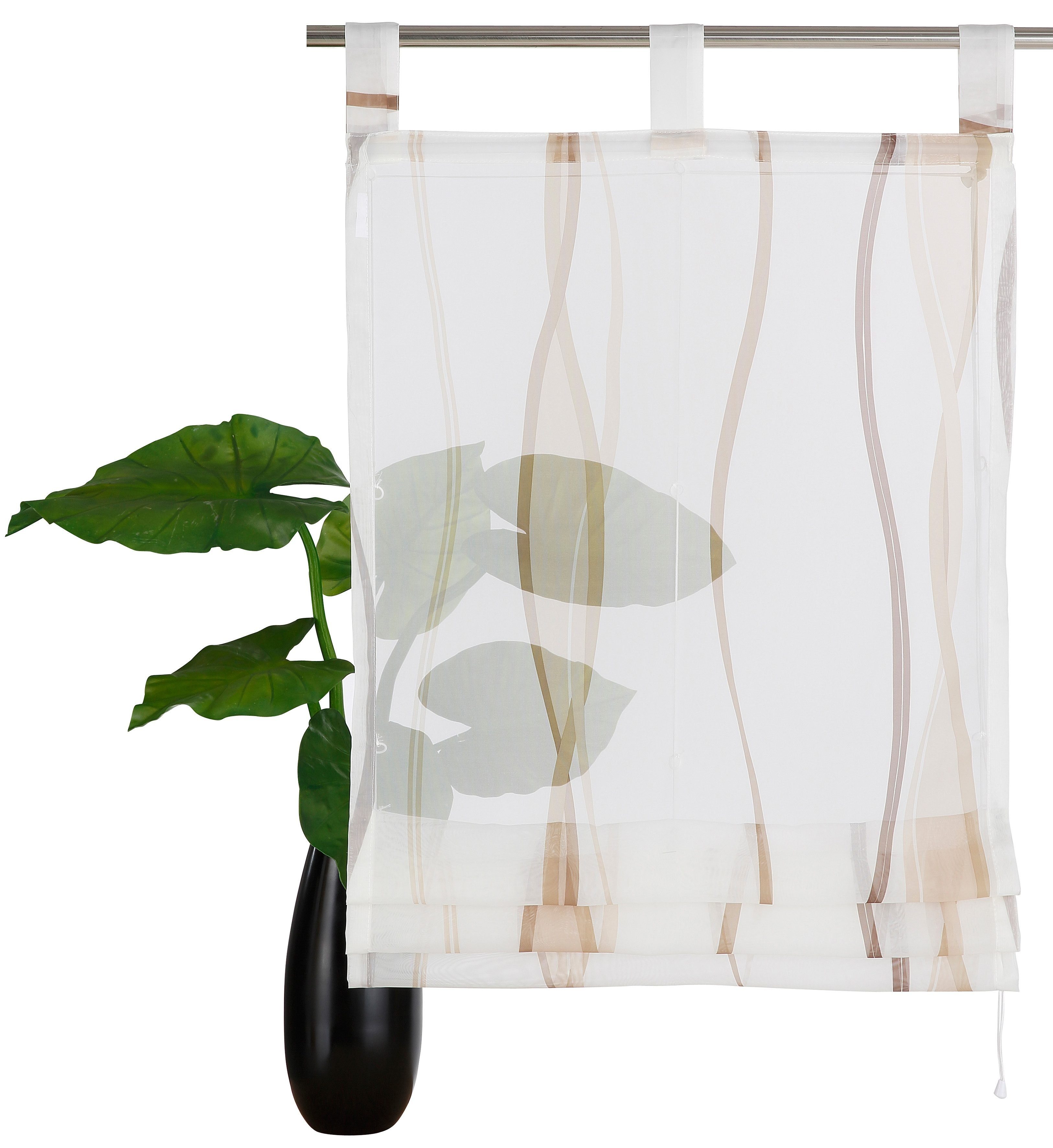 OTTO home Raffrollo Dimona, mit Schlaufen, Transparent, Voile, Polyester günstig online kaufen