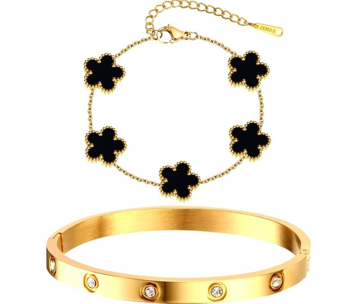 Lale Collection® Schmuckset Edelstahl-Armreif Strass Accessoire günstig online kaufen