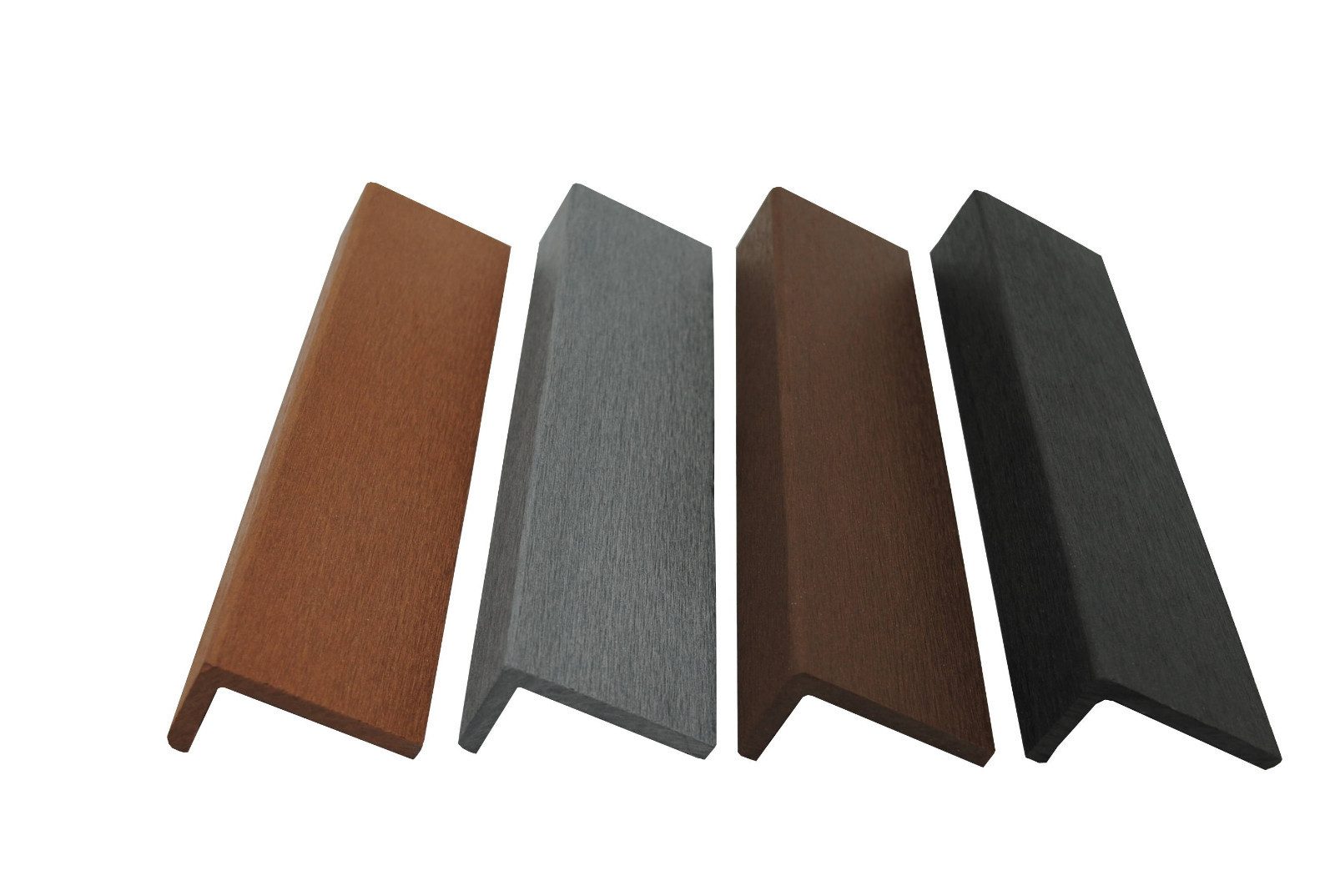 WPC Profi Terrassendielen MUSTER L-Abschlussleiste 15 cm Redwood Braun 60x40 mm, (Abschlussleiste, Musterstück 15 cm)