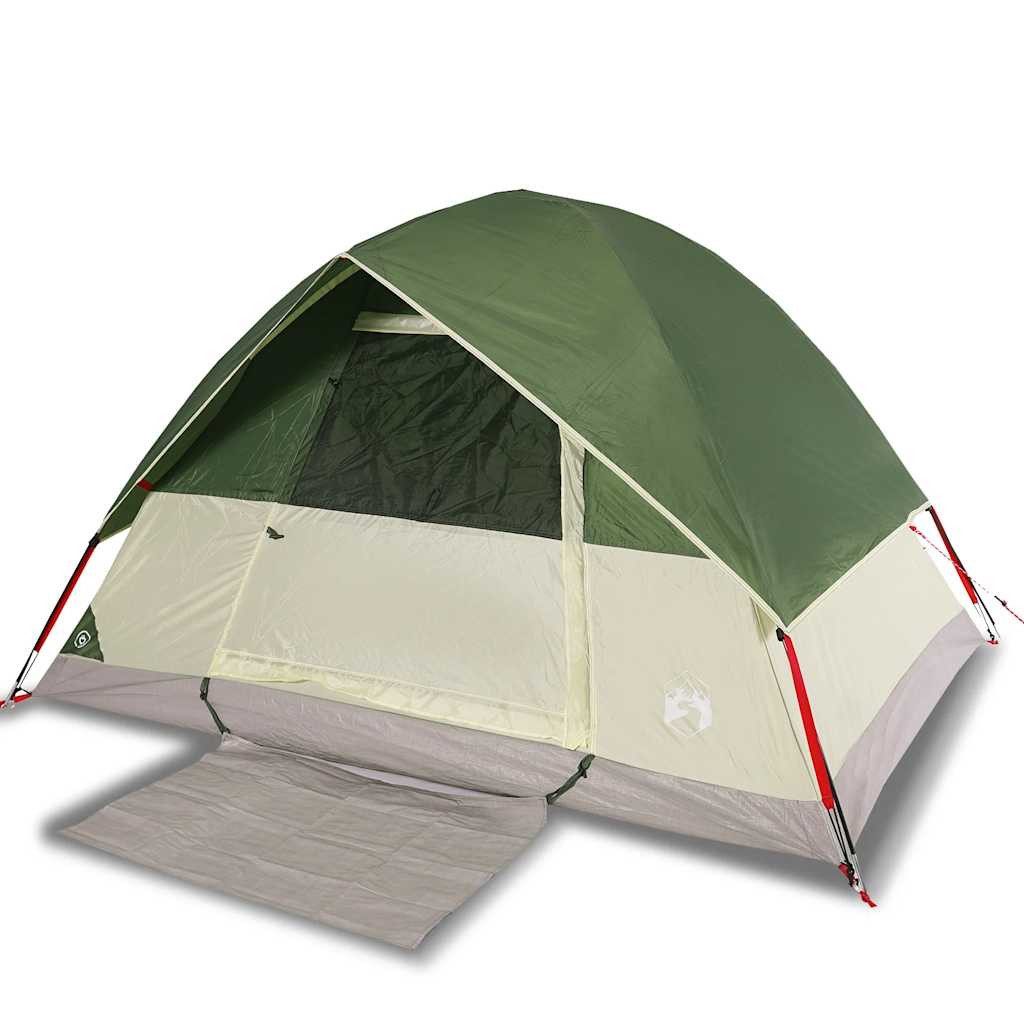 Kuppelzelt Kuppel-Campingzelt 4 Personen Grün Wasserdicht