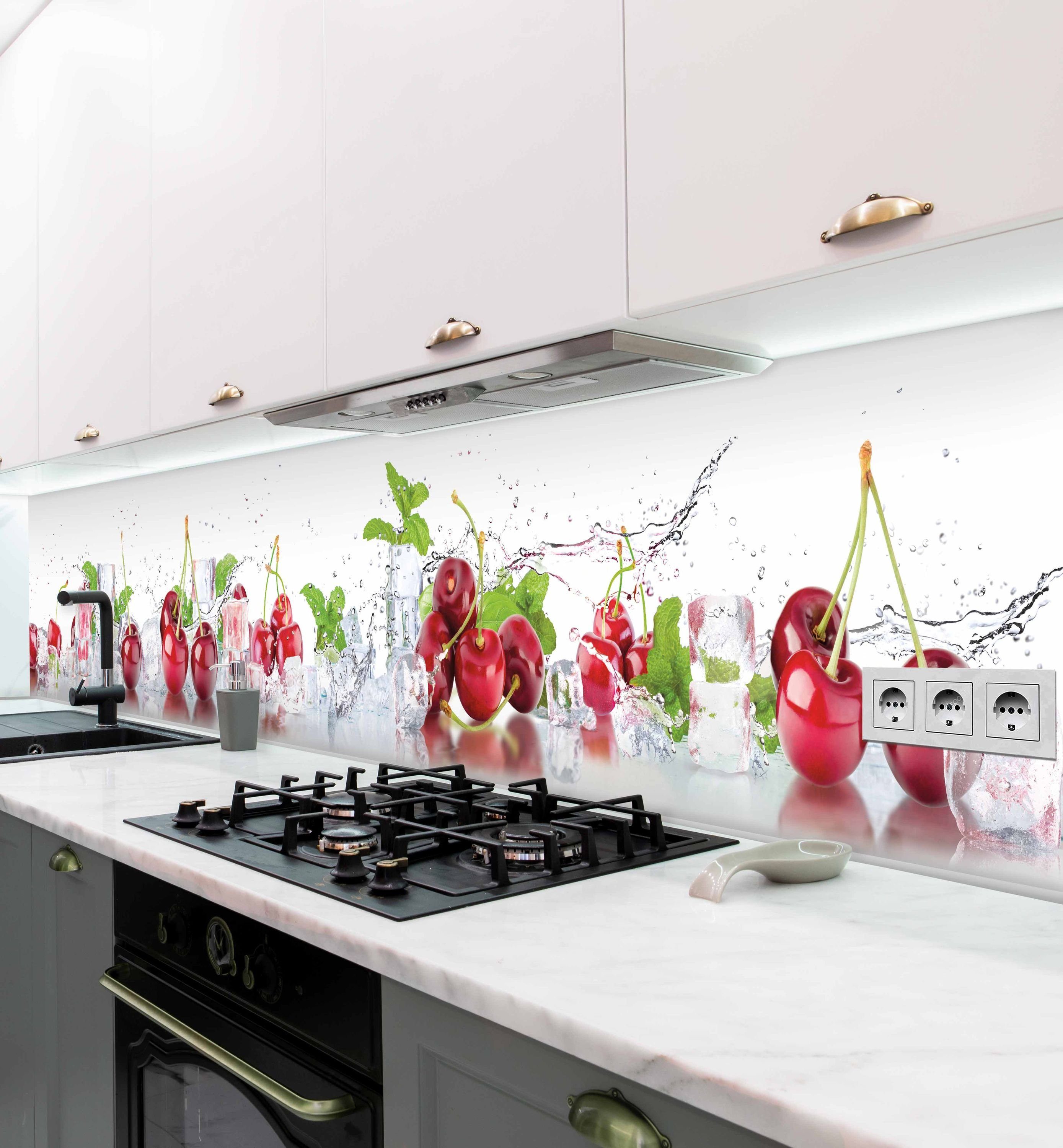 MyMaxxi Dekorationsfolie Küchenrückwand Cherry selbstklebend Spritzschutz Folie
