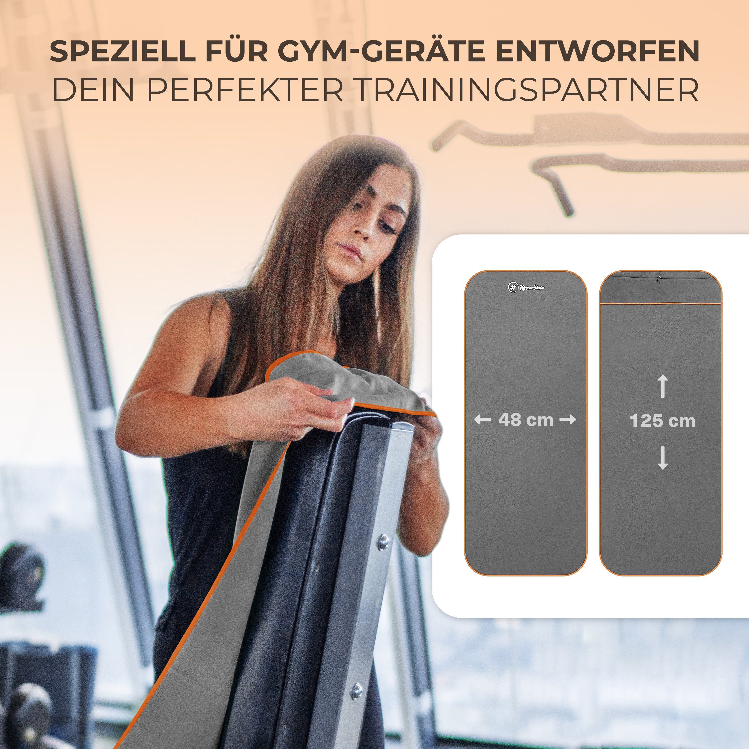 NirvanaShape Sporthandtuch Fitness-Handtuch mit Magnet-Clip, Mikrofaser Spo günstig online kaufen