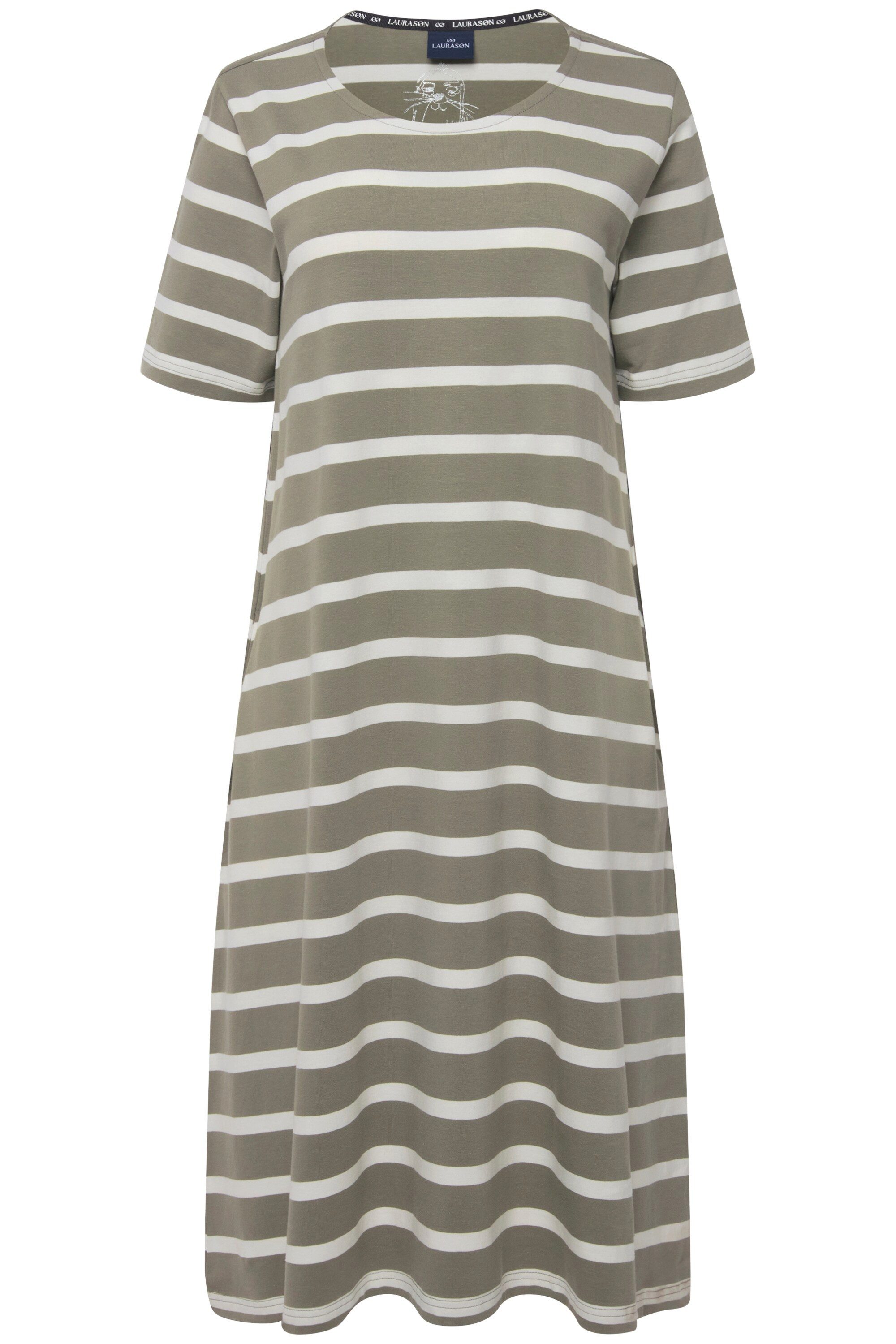 Laurasøn Midikleid Jerseykleid Rundhals Halbarm günstig online kaufen