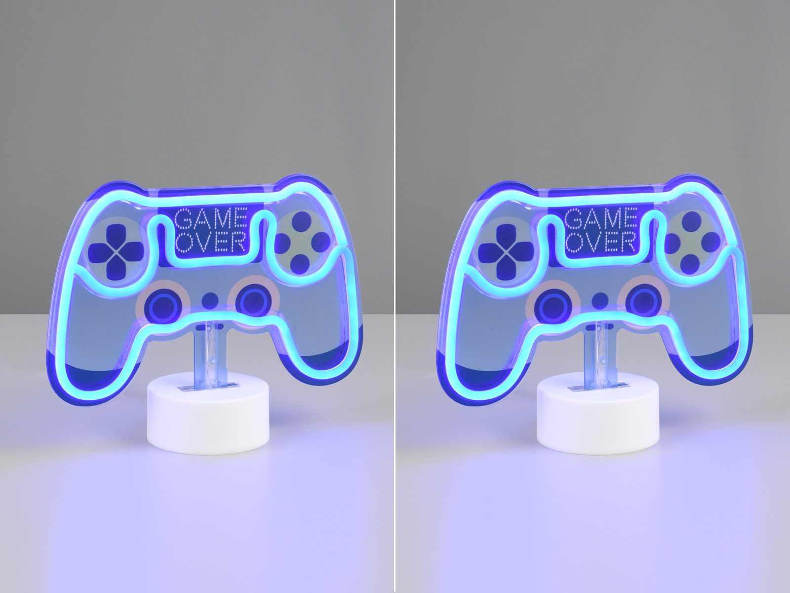 Reality Leuchten LED Dekolicht, LED fest integriert, 2er SET Dekoleuchte Gaming Lampe, ausgefallene Tischlampe ohne Kabel