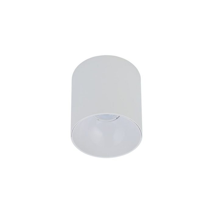 Licht-Erlebnisse Deckenleuchte POINT ohne Leuchtmittel Aufbauspot rund in Weiß GU10 Ø12 7cm Deckenlampe