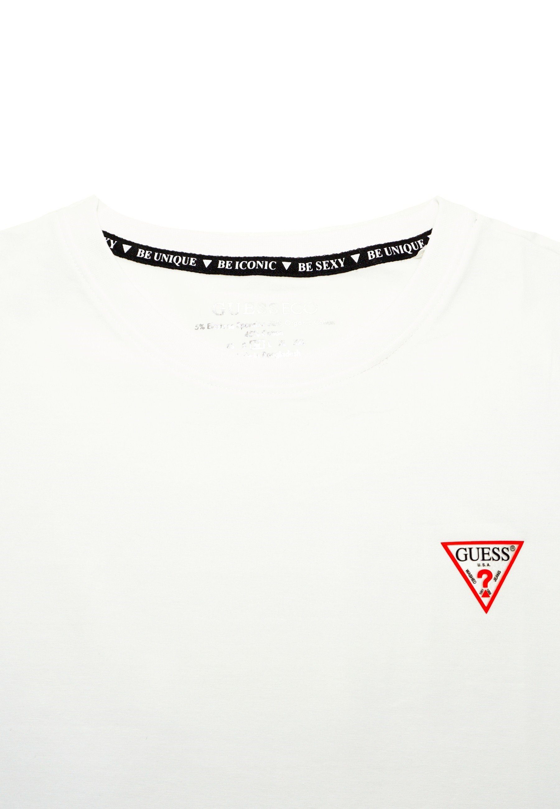 Guess T-Shirt T-Shirt SS CN Mini Triangle Kurzarmshirt (1-tlg., 1)