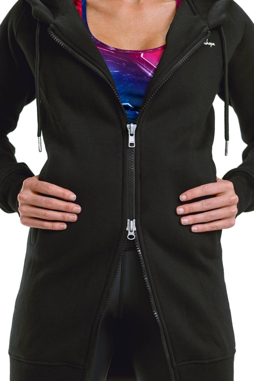 Winshape Trainingsjacke Hoodie-Jacke schwarz Street J006 Style