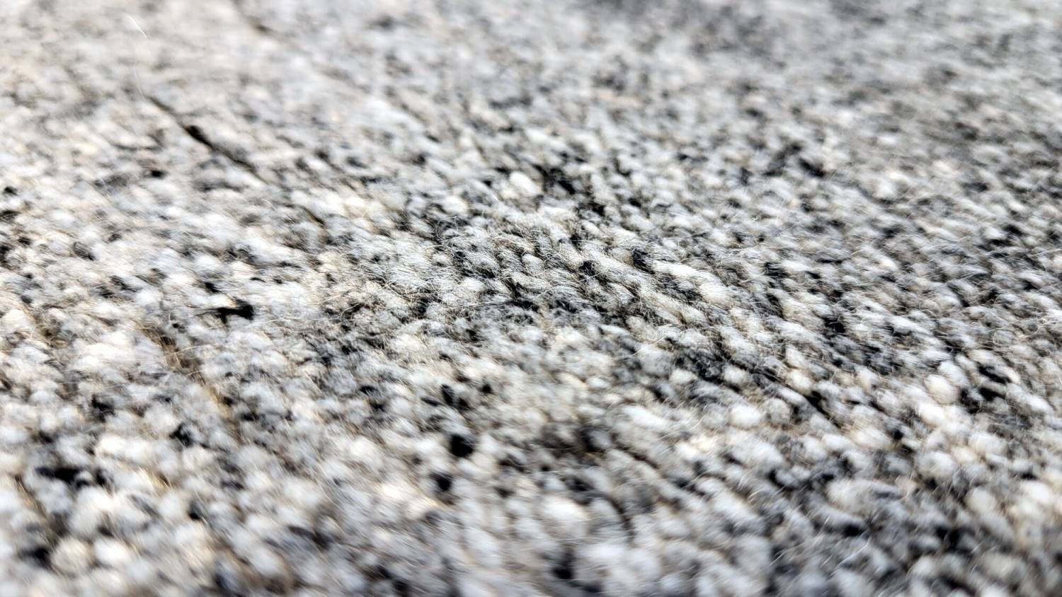 Rug Studios Teppich KHANGRI UNI, Rechteckig, Höhe: 17 mm, Handgeknüpft, 40 x 60 cm, dunkelgrau