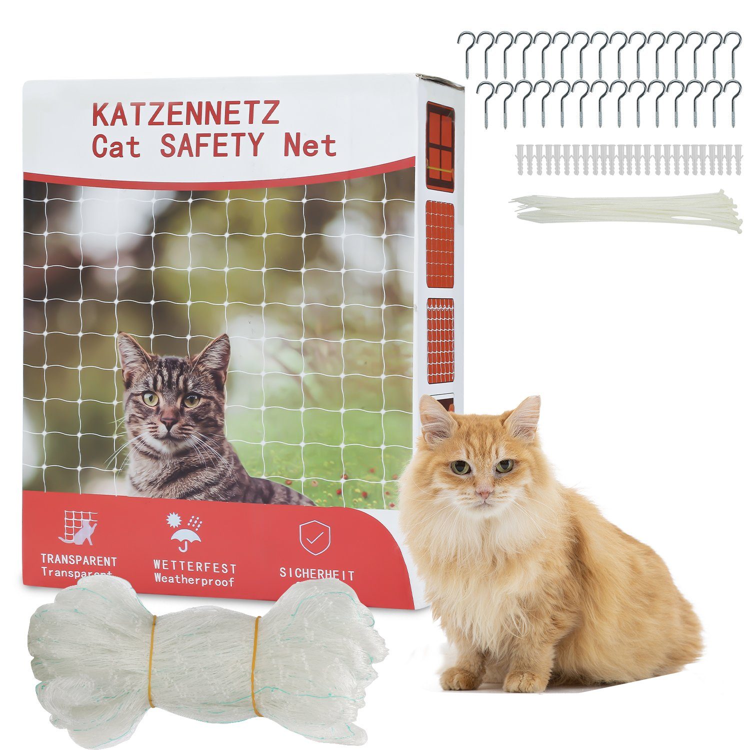 Mehrzweck-Kind-Haustier-Katzen-Sicherheits-Fallnetz, Kunststoff