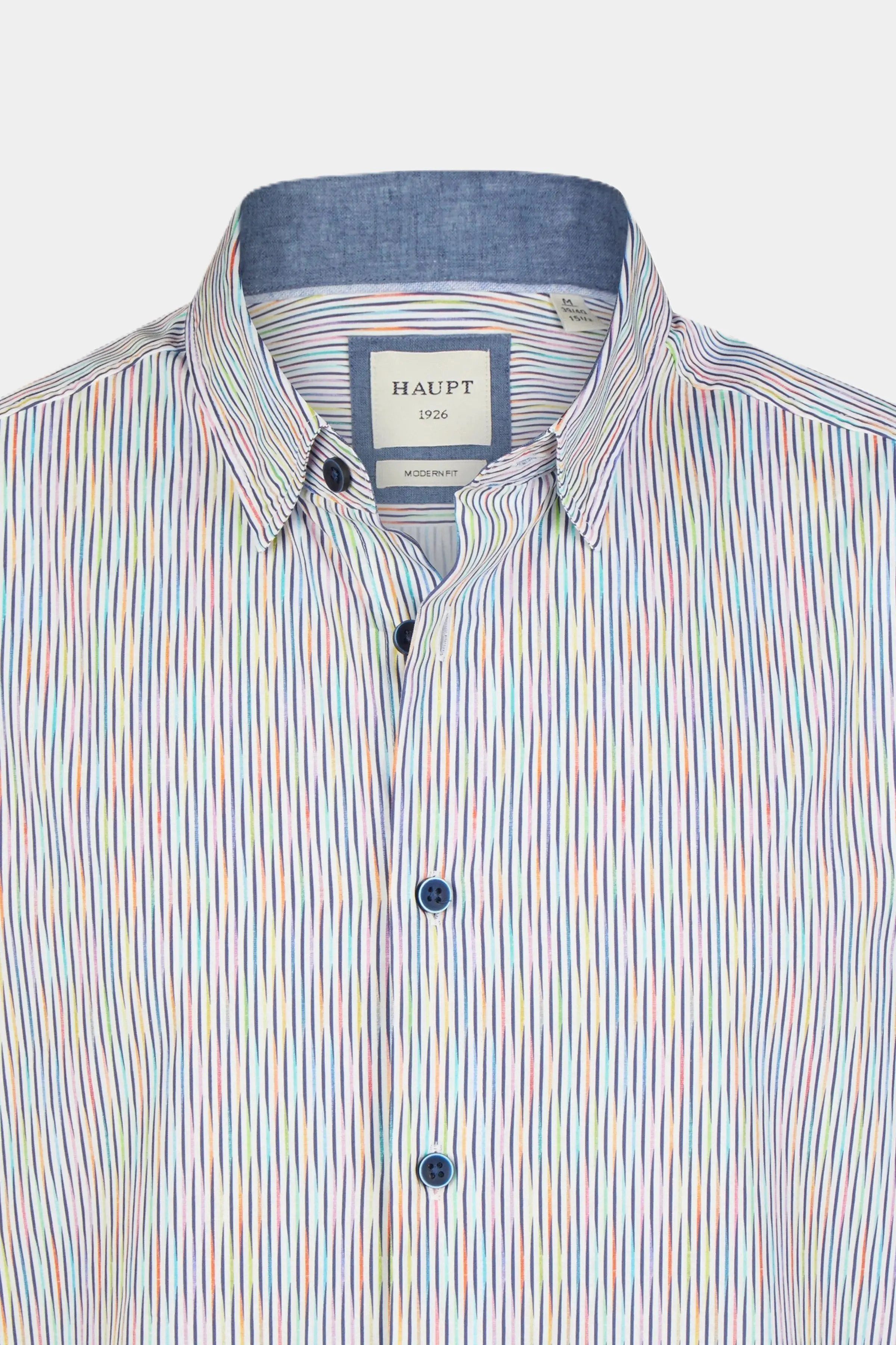 Haupt Kurzarmhemd Modern Fit Kurzarm Baumwoll-Herrenhemd Multicolor Style S günstig online kaufen