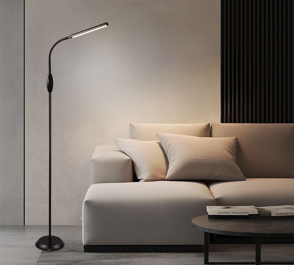 Reality Leuchten LED Stehlampe, LED-Leuchtmittel fest verbaut, Warmweiß, Neutralweiß, Stehlampe Stehleuchte Wohnzimmerlampe flexibel Touch LED CCT H 145 cm