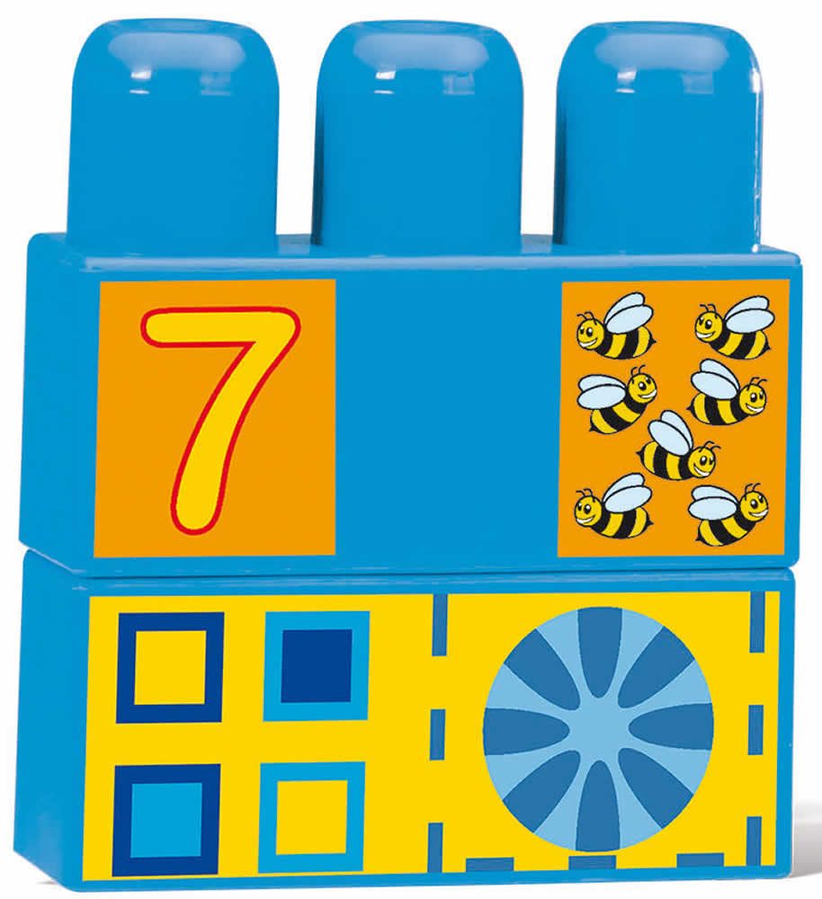 Dohany Maxi Bloxx Steckbausteine Zahlen Bauklötze im Eimer 34 tlg Spielbausteine, (34 St) – Bild 3 von 3