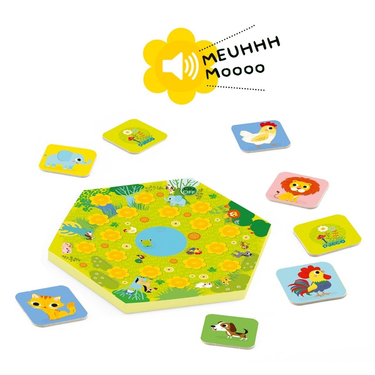 DJECO Spiel Memo Meuh Familienspiel für Kinder, Memo Meuh, Gesellschaftsspiel