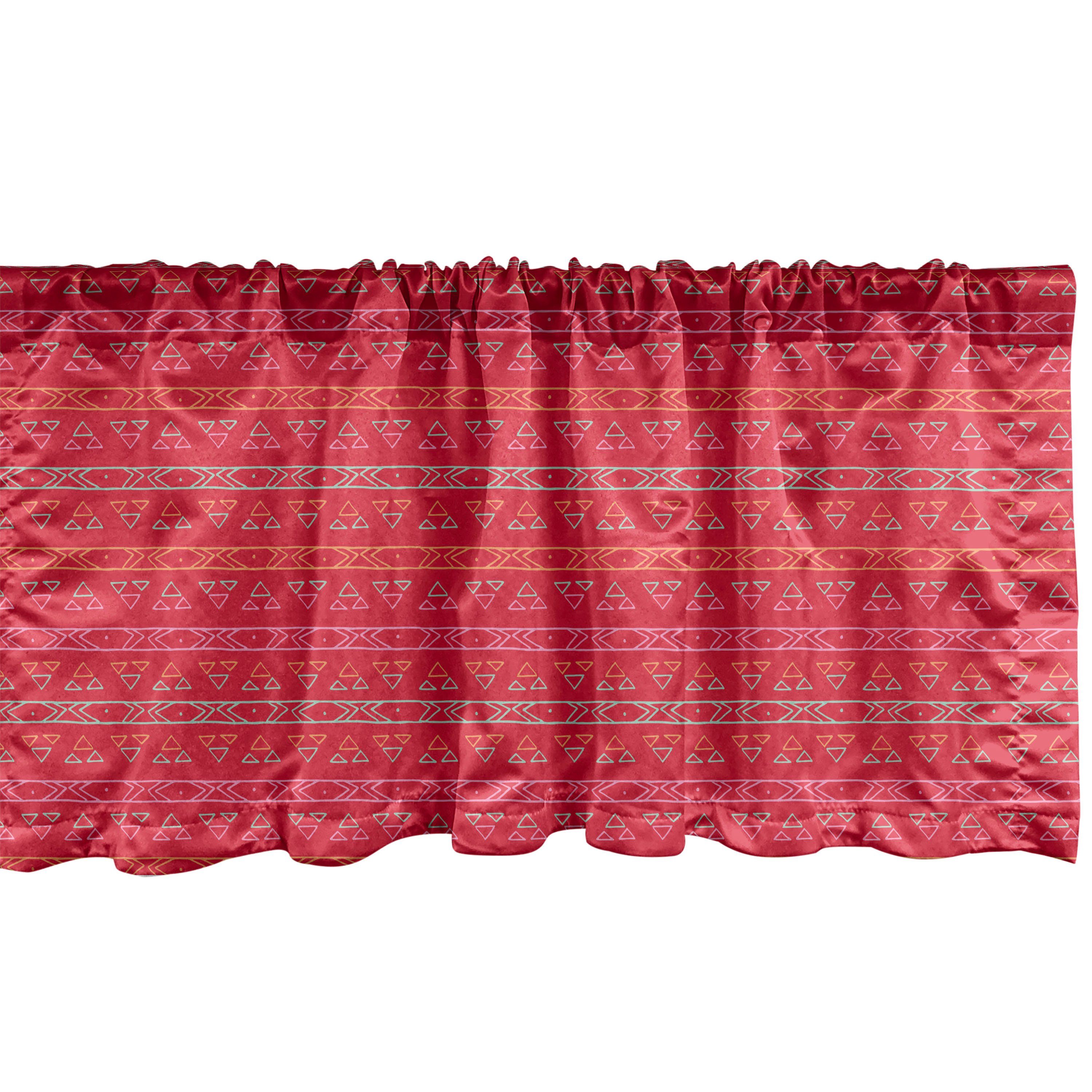 Scheibengardine Vorhang Volant für Küche Schlafzimmer Dekor mit Stangentasche, Abakuhaus, Microfaser