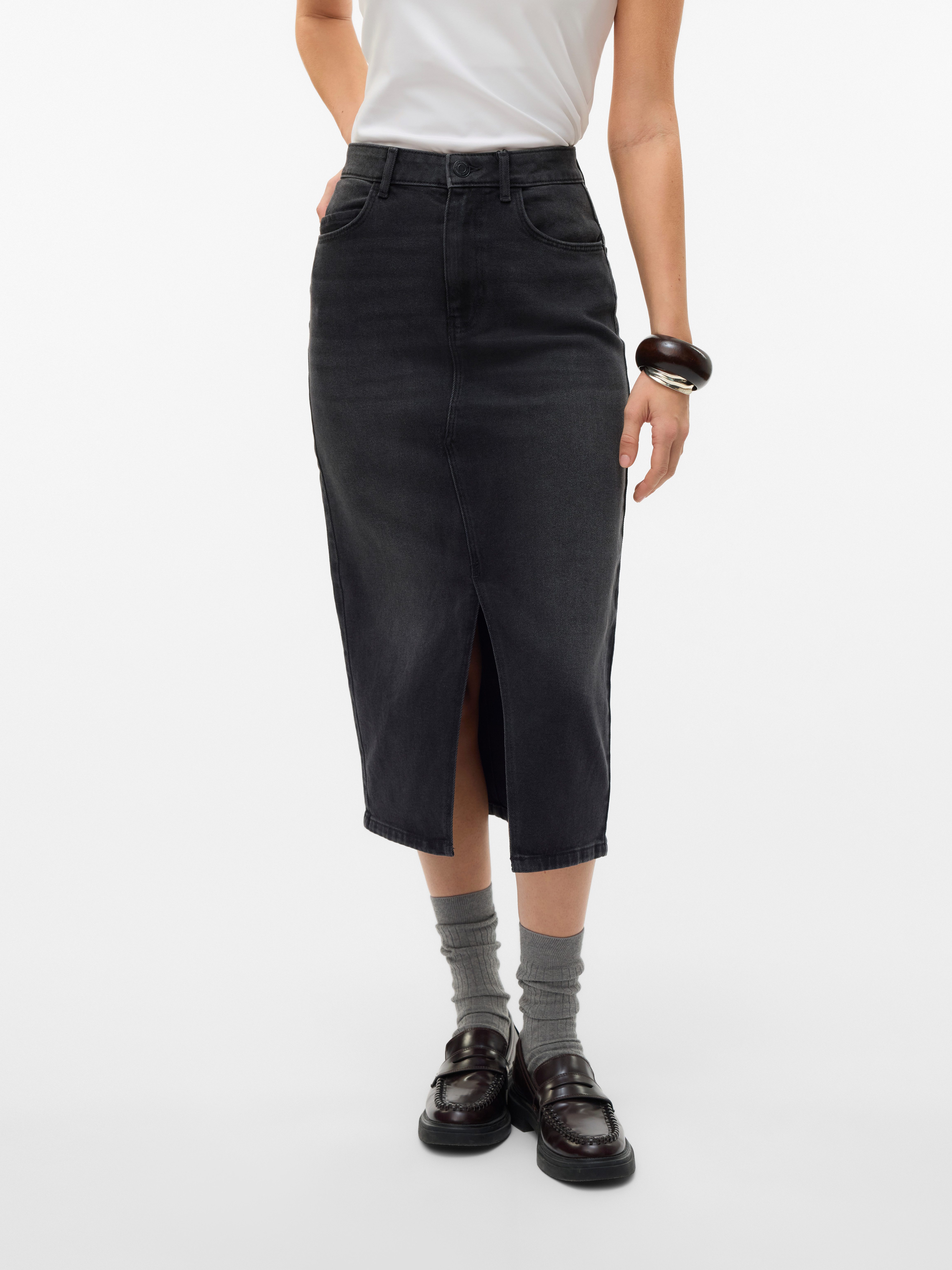 Vero Moda Jeansrock VMNATALIE HR MIDI günstig online kaufen