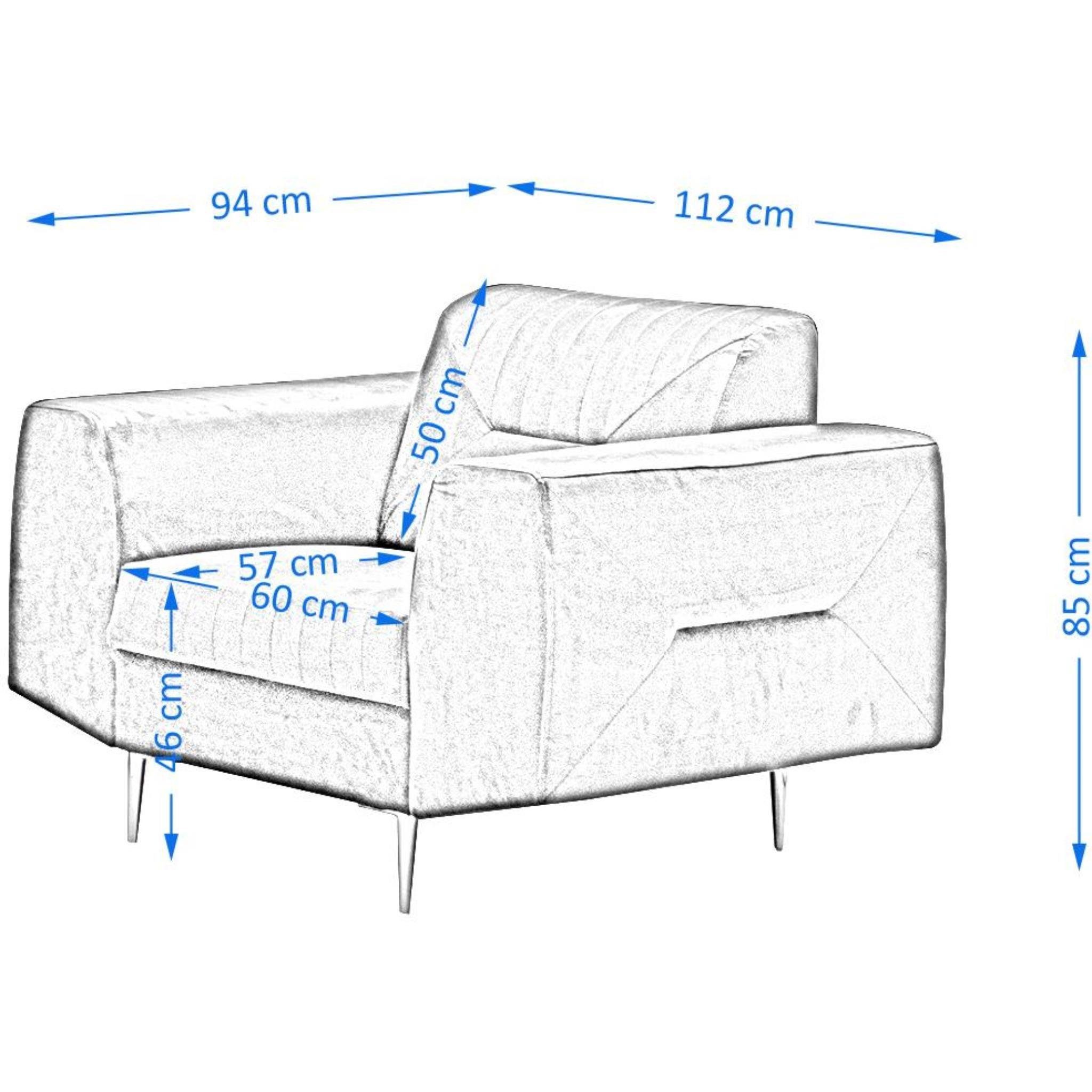 Beautysofa Sessel VENEZIA (Loungesessel im modernes Design) günstig online kaufen