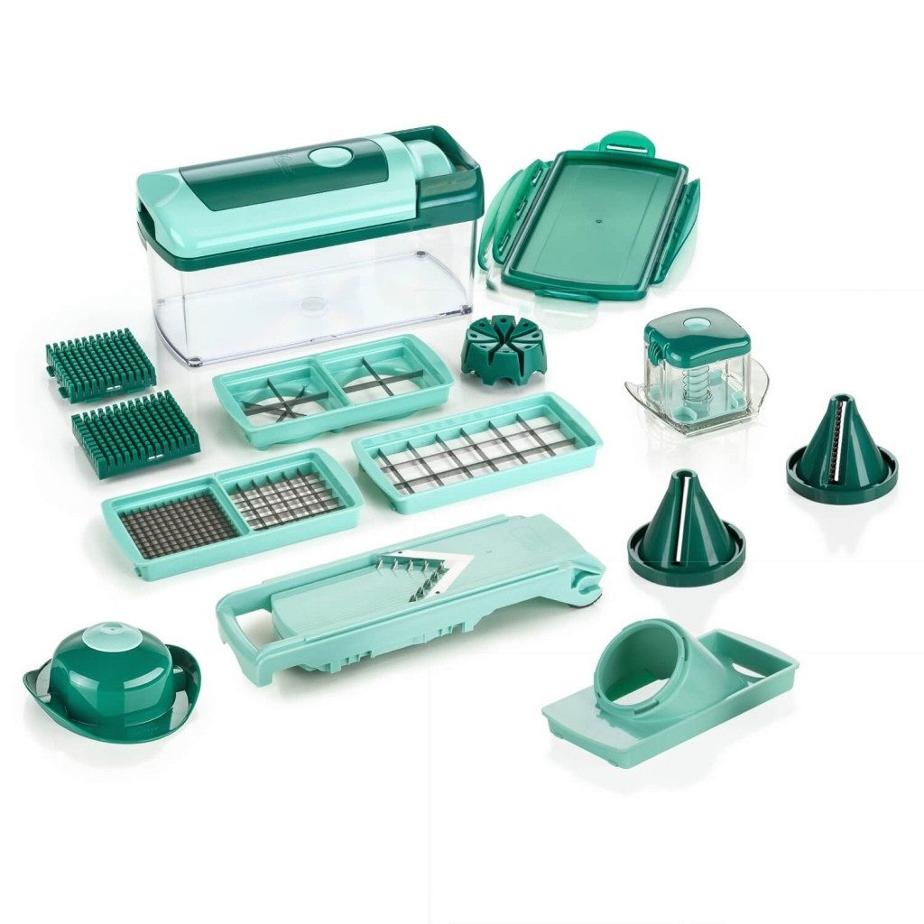 Genius Gemüsehobel Genius - Nicer Dicer Fusion Julietti Set 16-tlg. Gemüseschneider, Edelstahl / Kunststoff