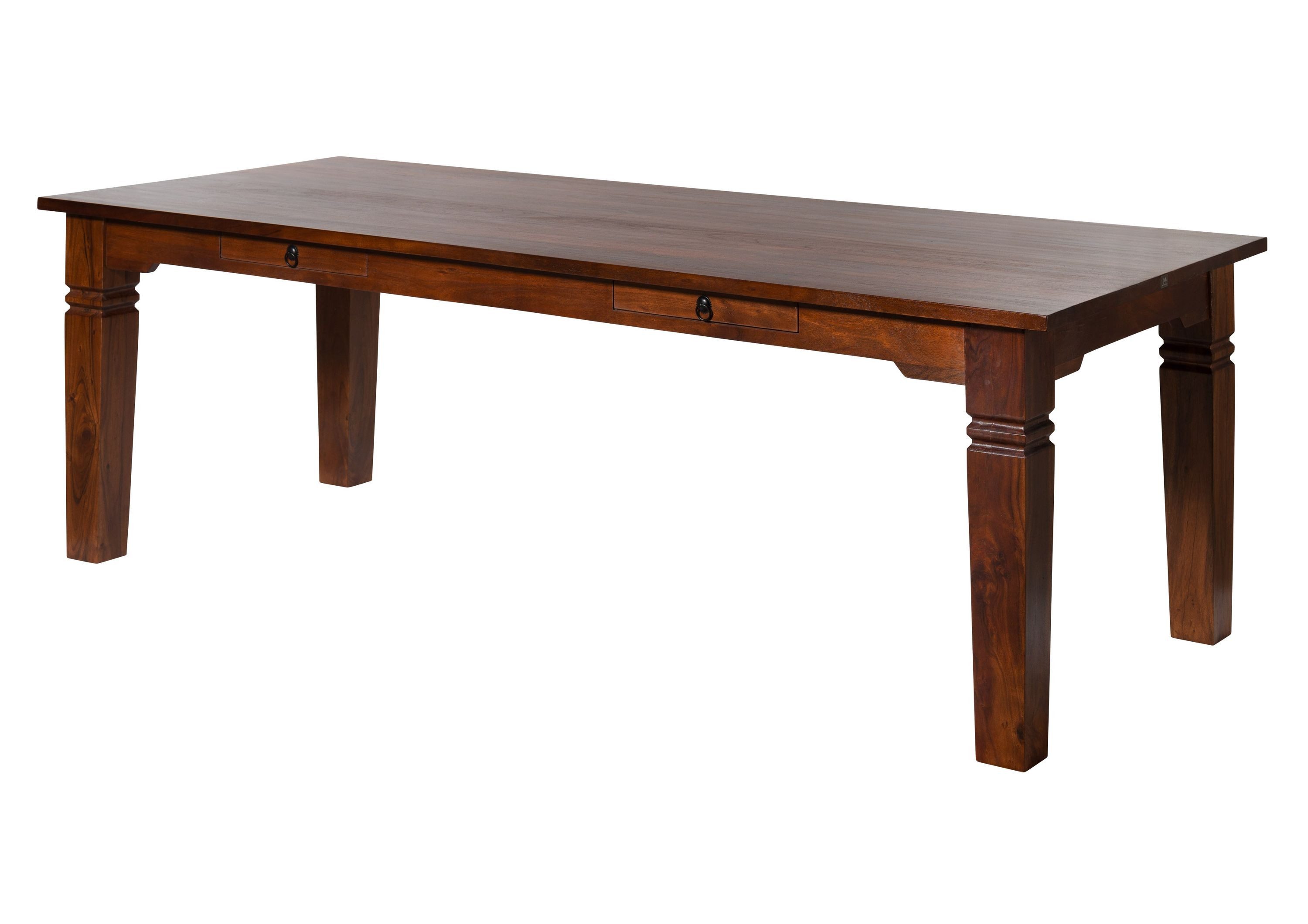 Massivmoebel24 Esstisch OXFORD#608 (Massivholz, Massivholztisch), Esstisch Akazie 240x100x76 nougat lackiert OXFORD #608