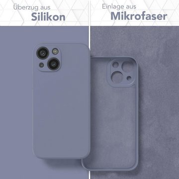 EAZY CASE Handyhülle TPU Hülle für Apple iPhone 13 Mini 5,4 Zoll, Silikon Schutzhülle mit Kameraschutz Matt Back Cover Soft Eis Blau