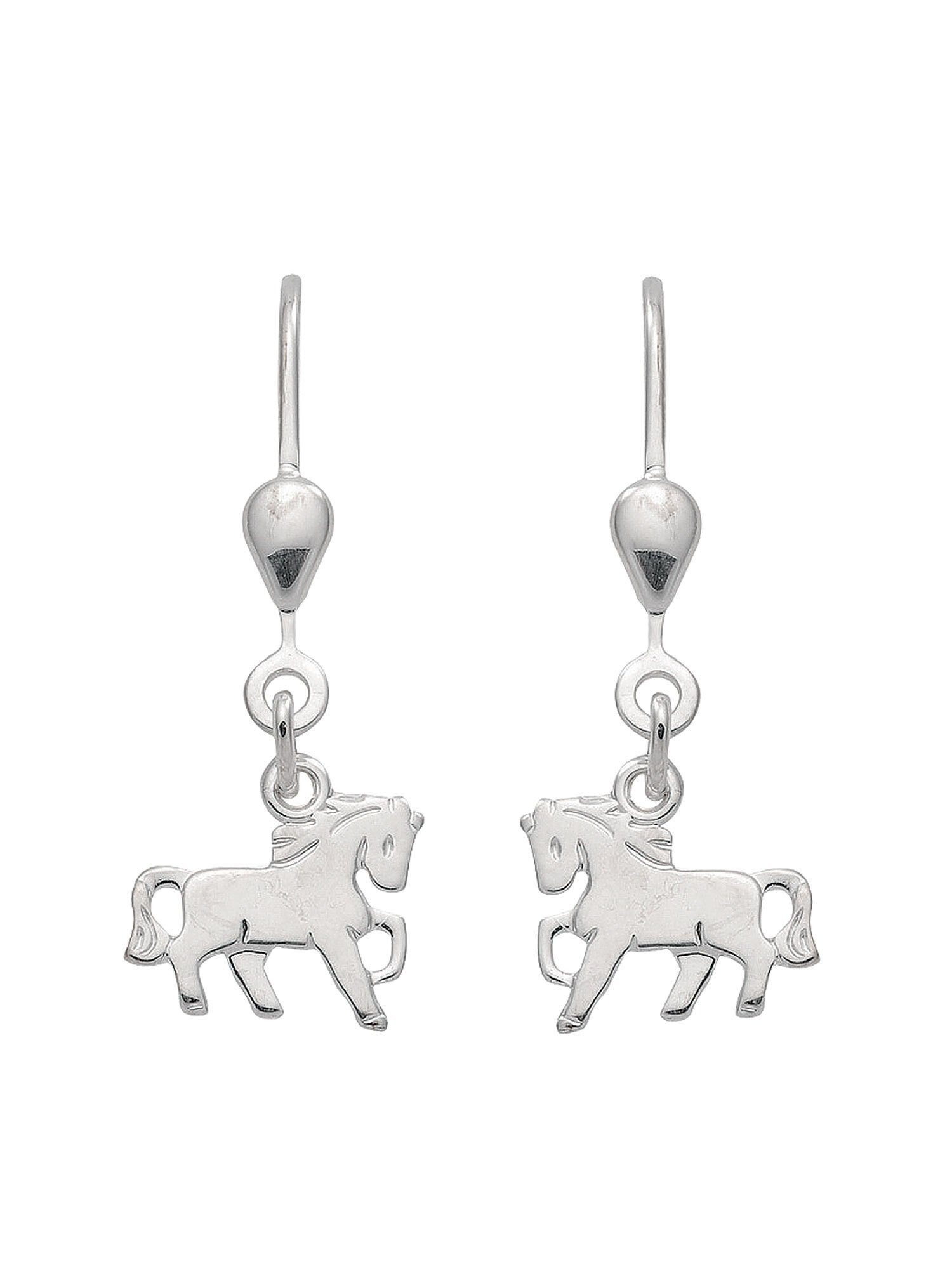 Adelia´s Paar Ohrhänger 925 Silber Ohrringe Ohrhänger Pferd, Silberschmuck  für Damen, Schmuck vom Hersteller mit 70 jähriger Tradition