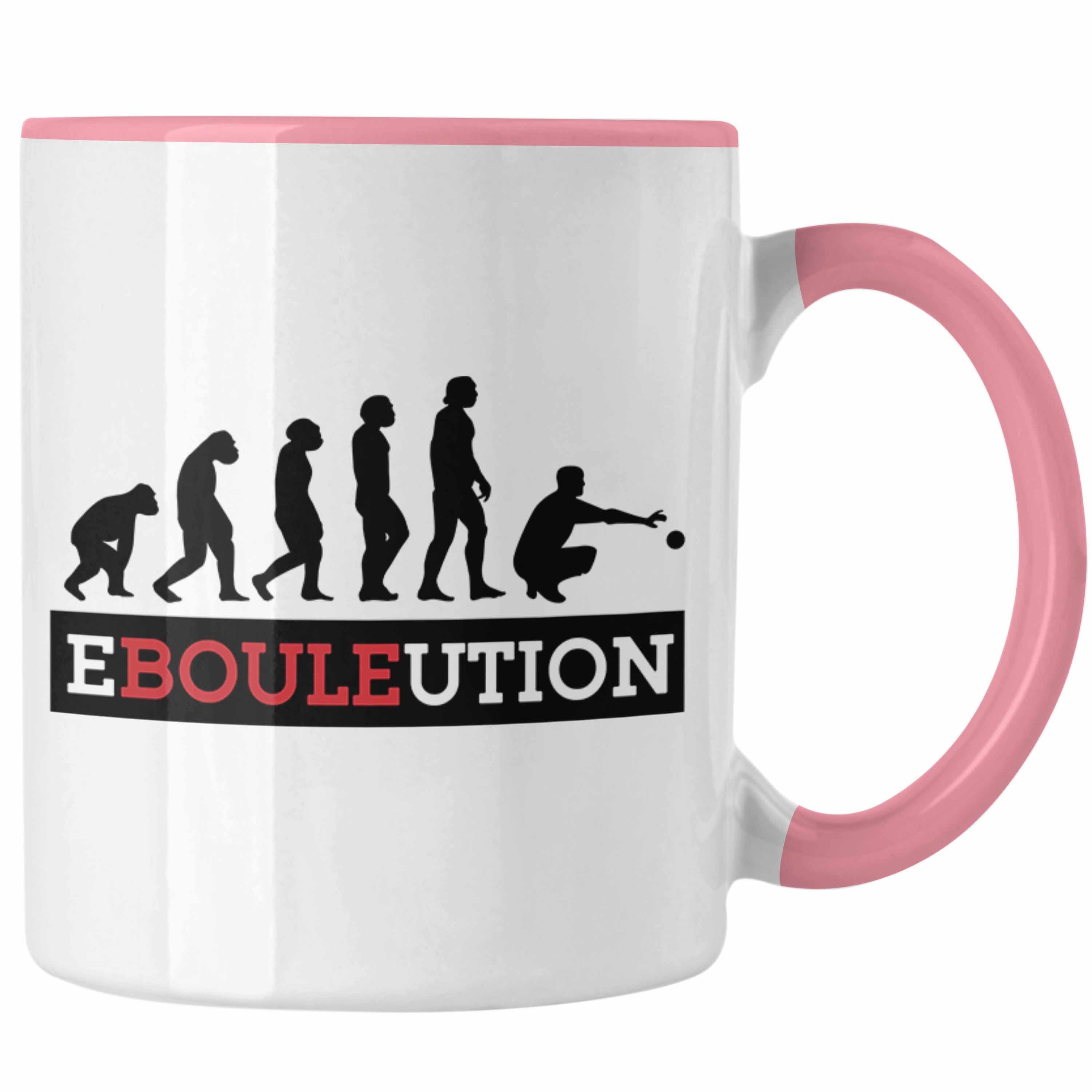 Trendation Tasse Boule Tasse Geschenk Boule-Spieler Geschenkidee Spruch Ebouleution Rosa