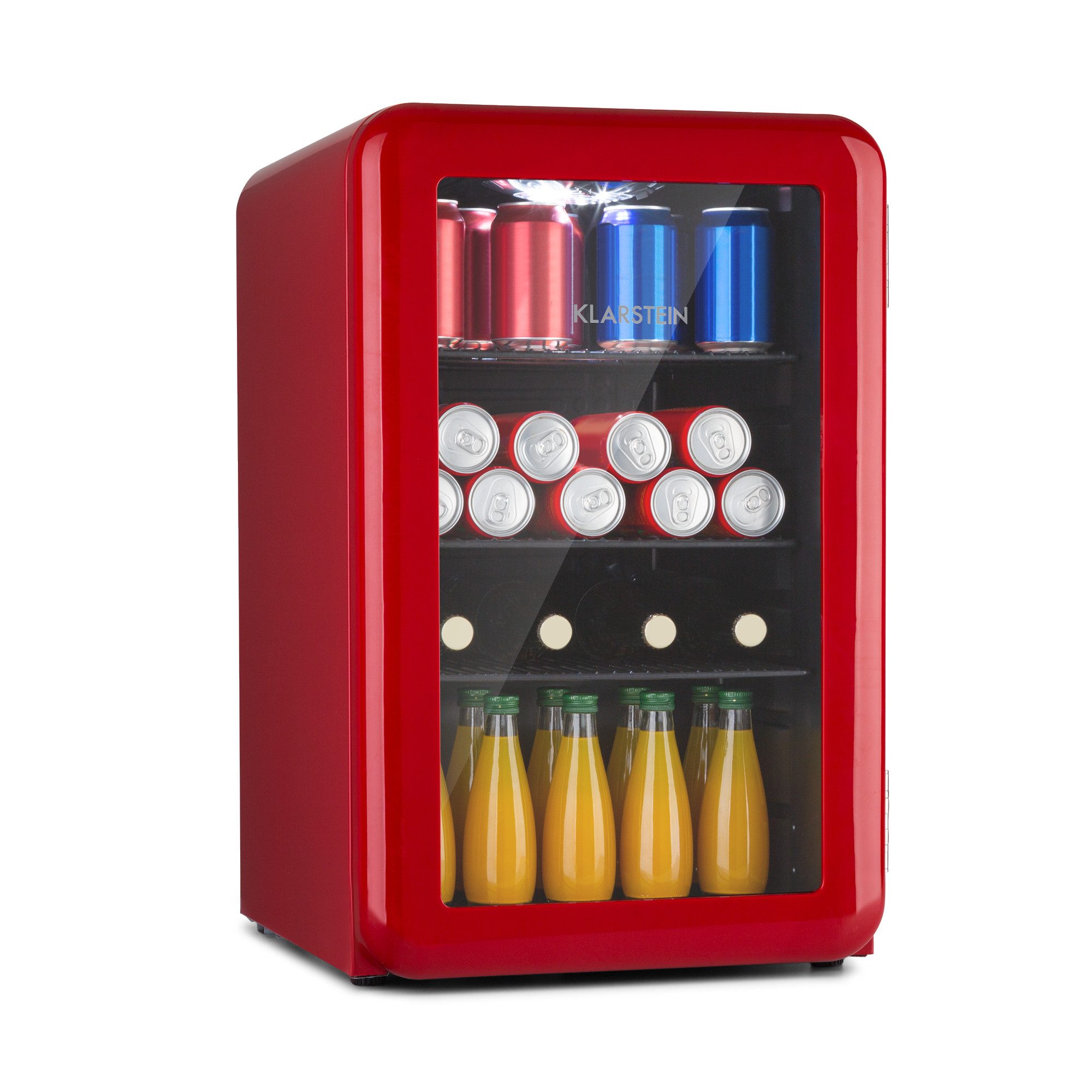 Klarstein Getränkekühlschrank 10046072, 68 cm hoch, 44 cm breit, Bier Hausbar Getränkekühlschrank Hotel Mini Fridge