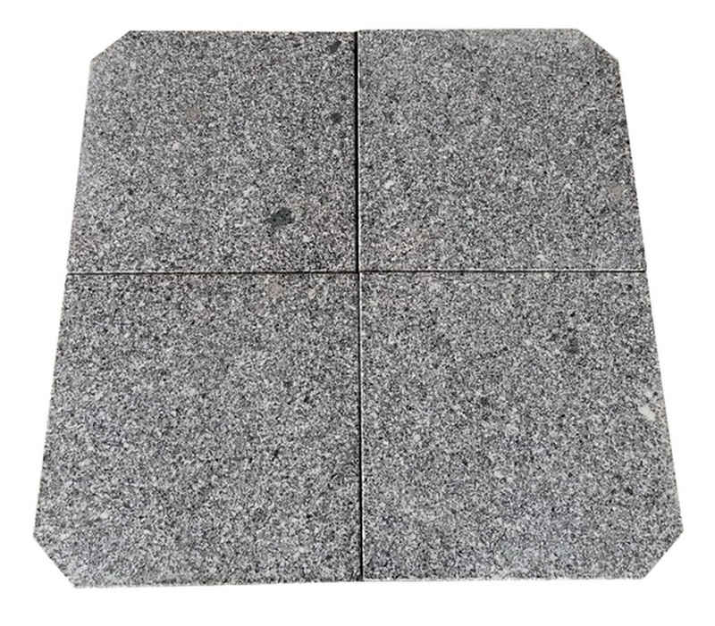 Schirmständer-Platte Granit Beschwerer Platten Rock 4 x 30kg Sonnenschirm Ampelschirm, Pure Home & Garden, Kreuzfuß-Schirmständer, Sonnenschirme, Ampelschirme, (Set), wetterfest