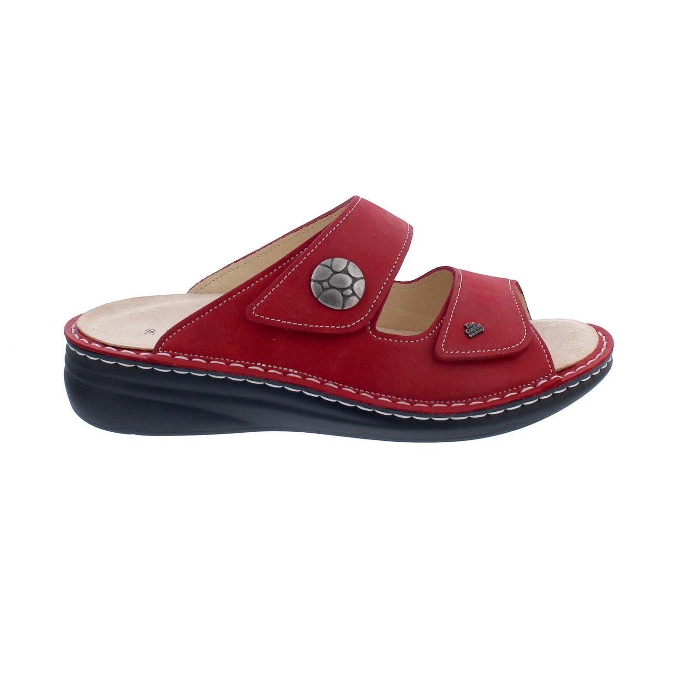Finn Comfort Moorea Pantolette, Finn Mellow, Kennedy (Nubukleder), Red Pantolette