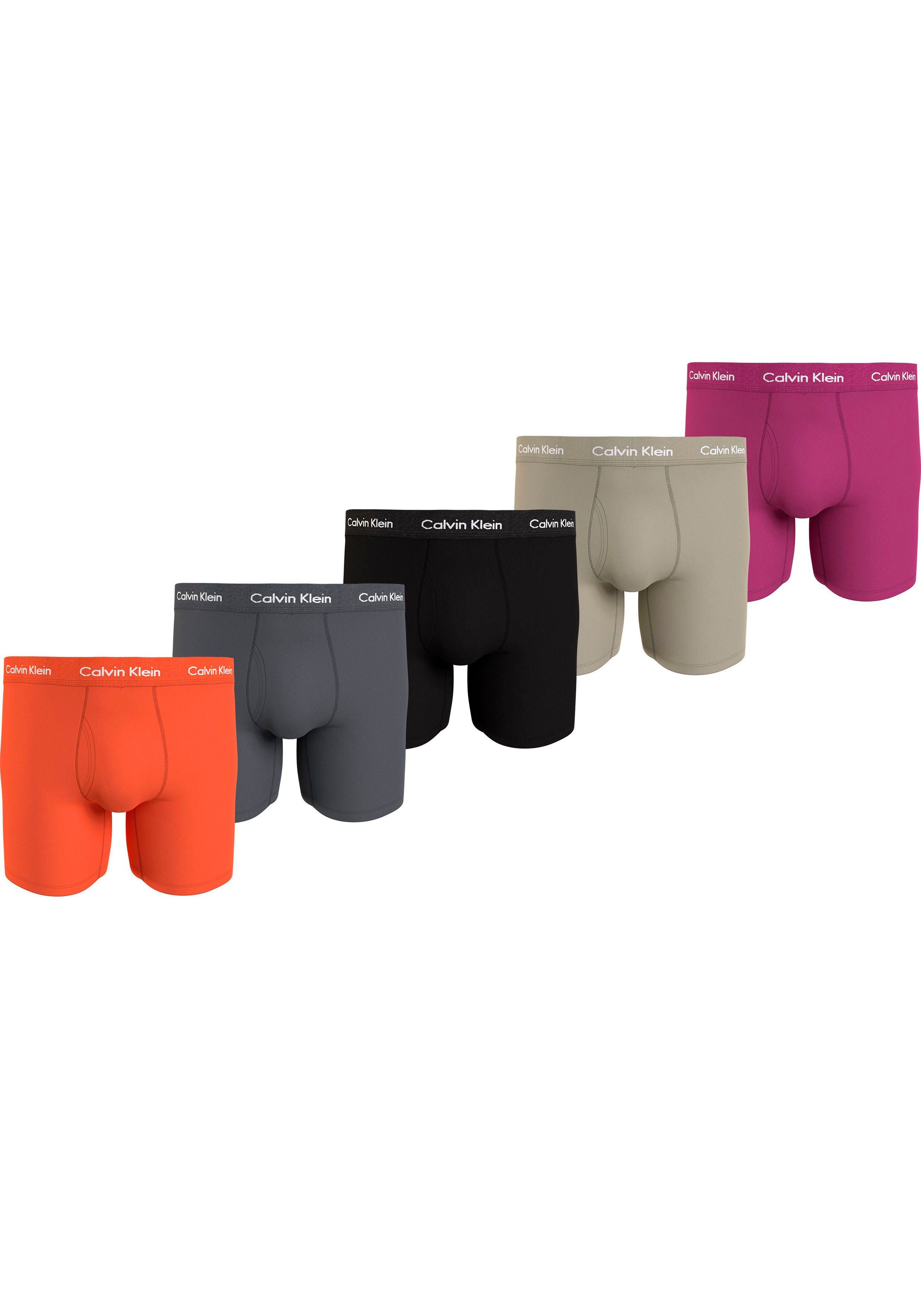 Calvin Klein Underwear Boxer BOXER BRIEF 5PK (Packung, 5er-Pack) mit längerem Bein & Logo-Elastikbund