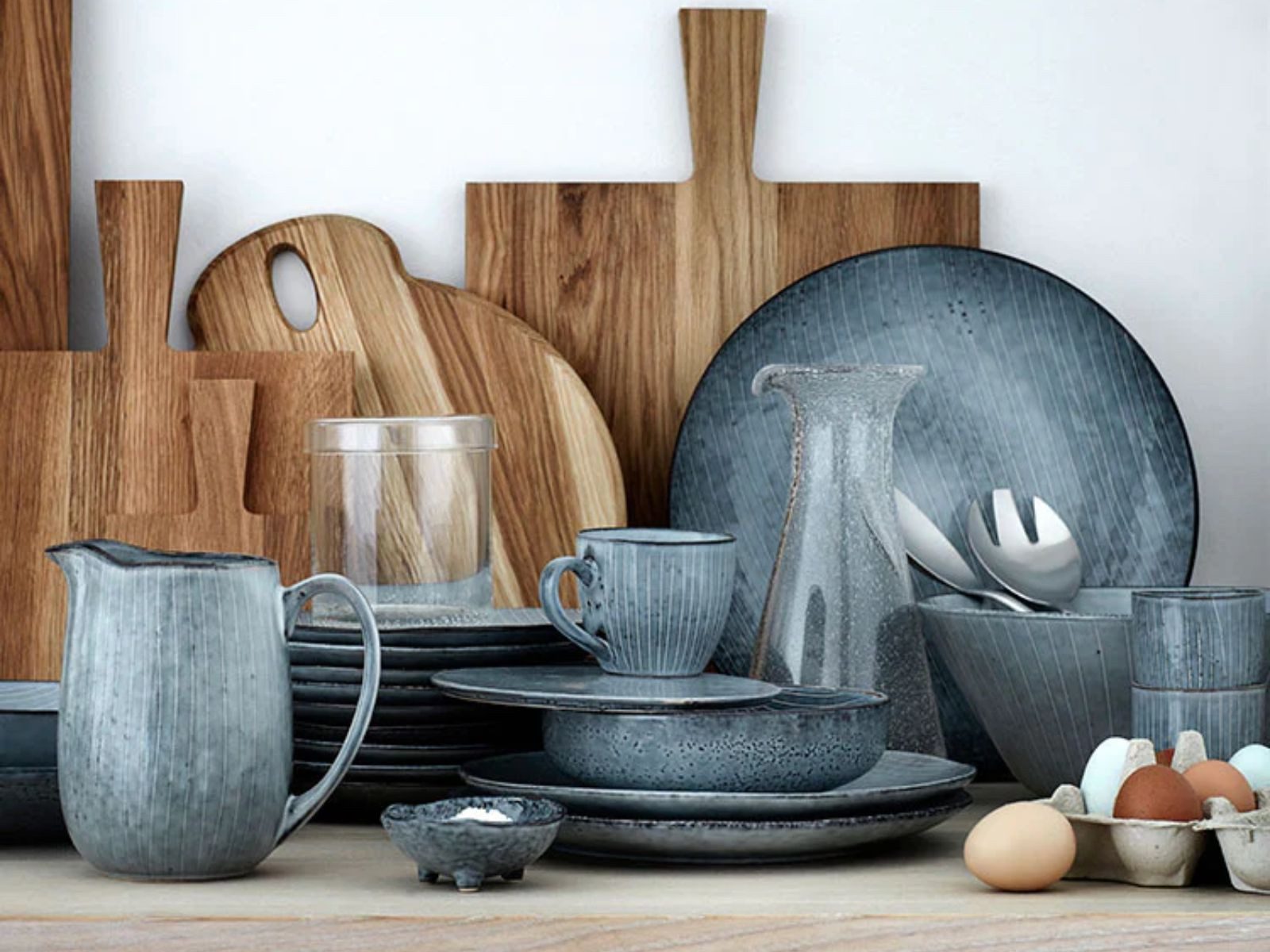 Broste Copenhagen Teller-Set NORDIC SEA Speiseteller 26 cm Set6, Steinzeug