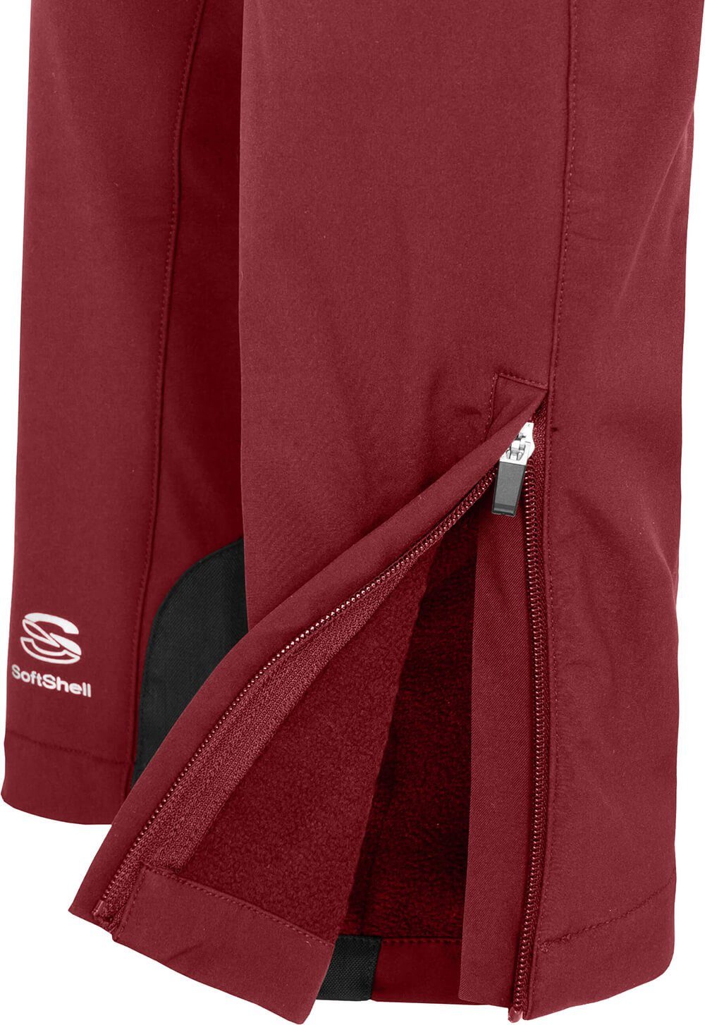Bergson Outdoorhose MAILA Damen Winter Softshellhose, winddicht, warm, Normalgrößen, Tomaten rot – Bild 3 von 5
