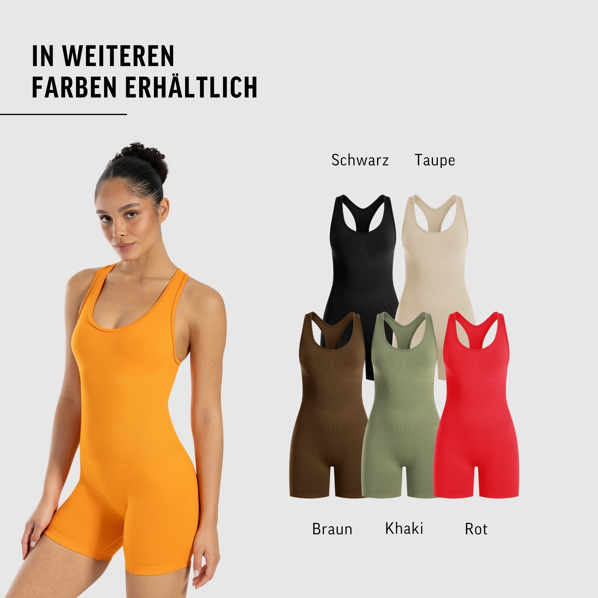 Smilodox Jumpsuit Doralia, Trainingssuit, elastischer Einteiler Rückenausschnnitt, Sommer, figurbetonend, Gym – Bild 4 von 5