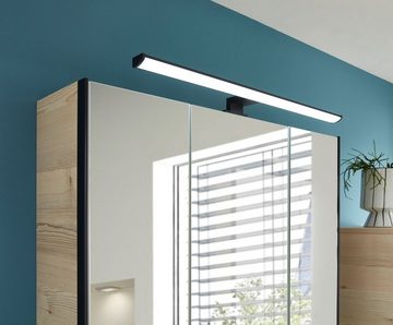 Vito Spiegelschrank ALOMI, Polar Pinie Dekor, 3 Spiegeltüren, inkl. LED-Aufsatzleuchte, B 75 x H 70 x T 20 cm, Badmöbel