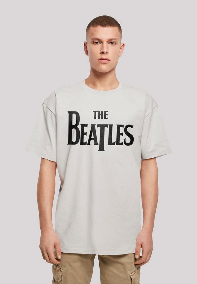 Logo F4NT4STIC und T Print, Black Drop Beatles T-Shirt The Passform Schultern Weite Band überschnittene
